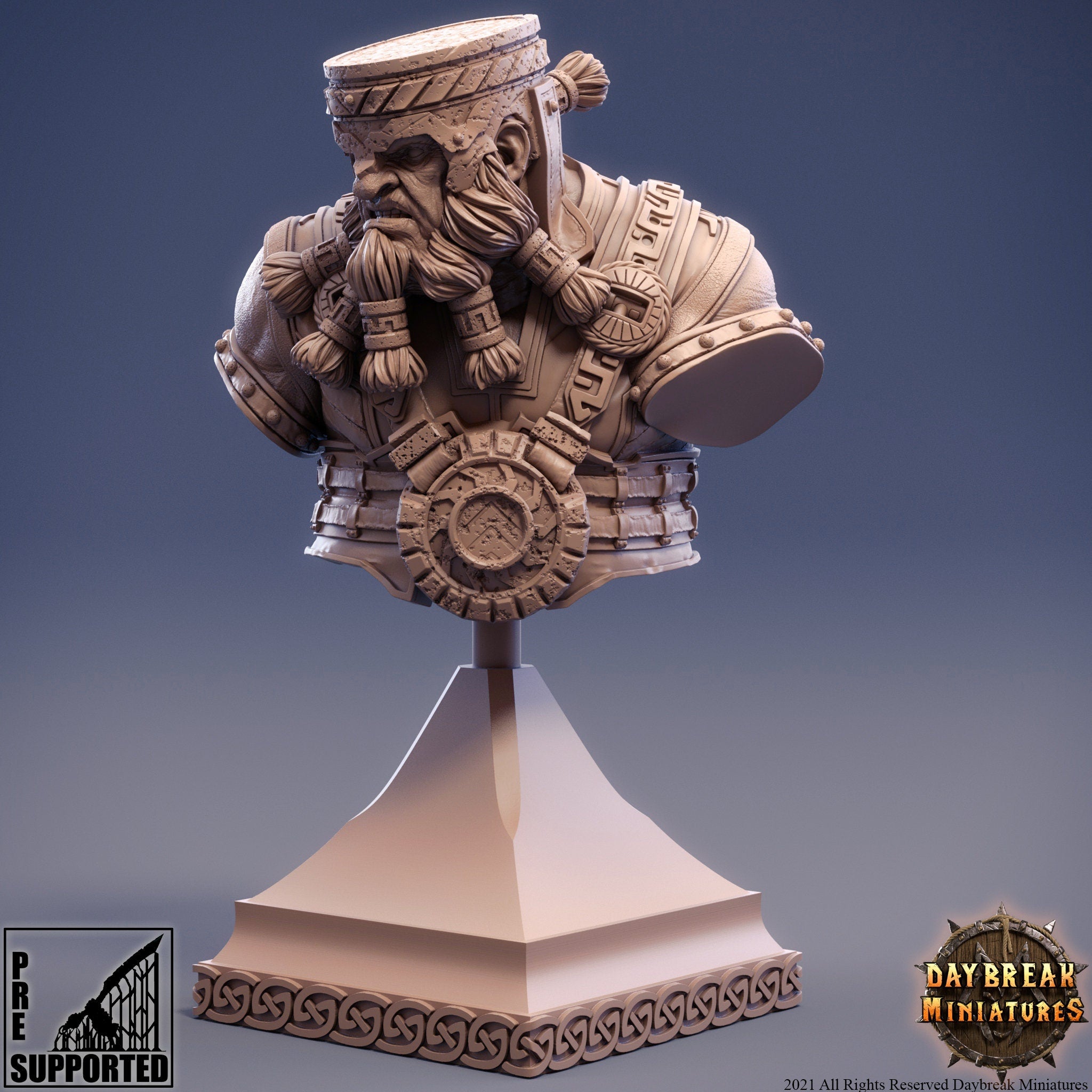 Kingan Krust - BUST, quest for glory, DayBreak Miniatures, for Wargames, Dungeons & Dragons TTRPG