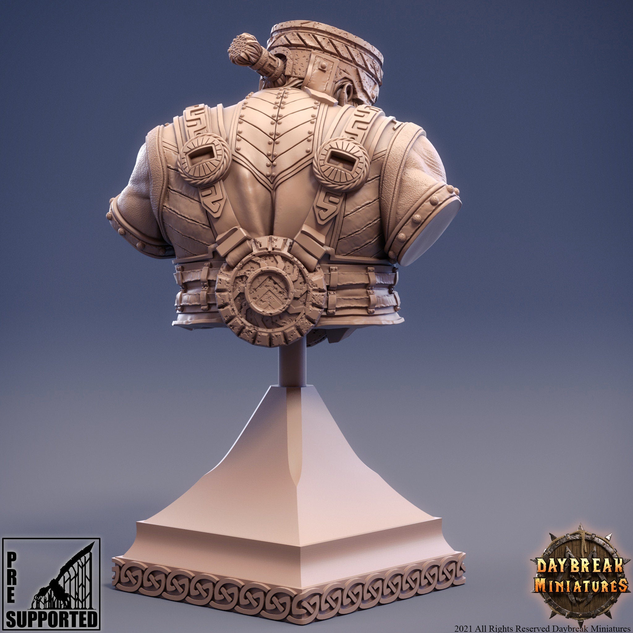 Kingan Krust - BUST, quest for glory, DayBreak Miniatures, for Wargames, Dungeons & Dragons TTRPG