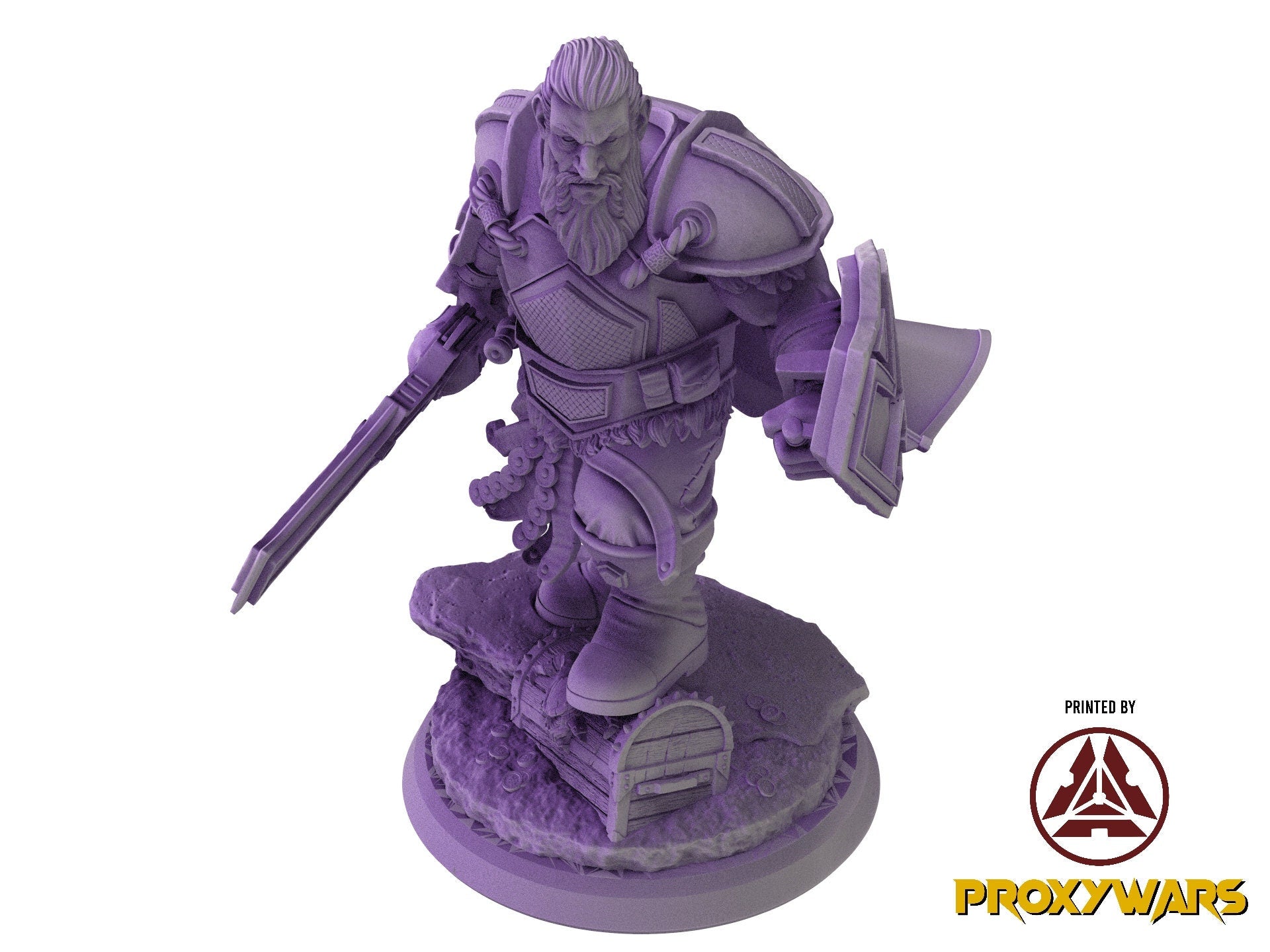 Welcome Back - Display - The Aasimar VS The Serpent (Large - 50 mm), quest for glory, Flesh of Gods, for Wargames, Dungeons & Dragons TTRPG