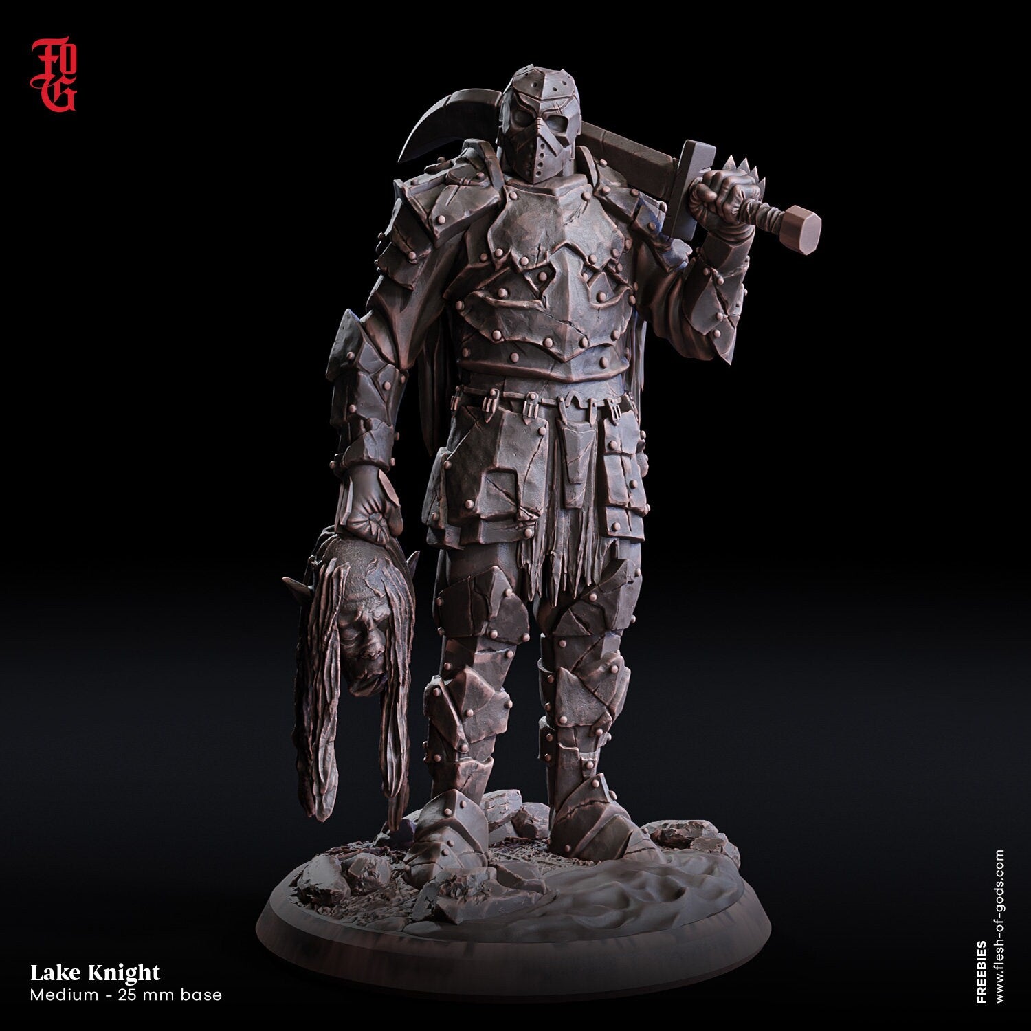 Welcome Back - Enemy - The Lake Knight (25 mm), quest for glory, Flesh of Gods, for Wargames, Dungeons & Dragons TTRPG