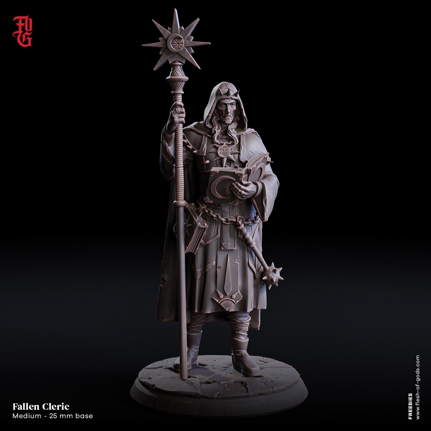 Welcome Back - Hero - Fallen Cleric (Medium - 25 mm), quest for glory, Flesh of Gods, for Wargames, Dungeons & Dragons TTRPG