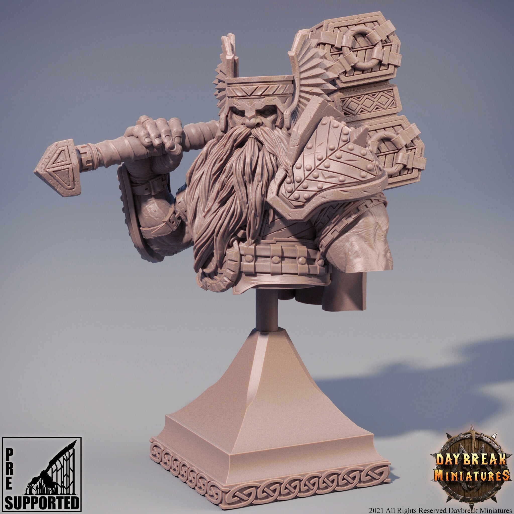 Hector Stumpfkant - BUST, quest for glory, DayBreak Miniatures, for Wargames, Dungeons & Dragons TTRPG