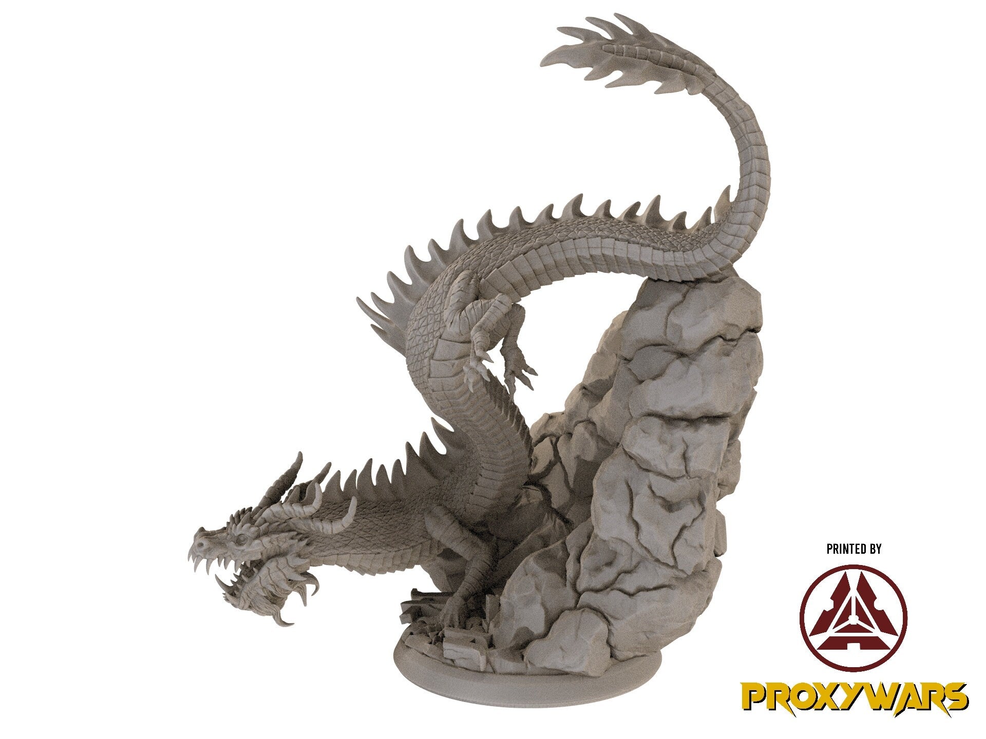 Fists Of Fury - Enemy - Downward Dragon (Huge - 75 mm), Flesh of Gods, for Wargames, Dungeons & Dragons TTRPG