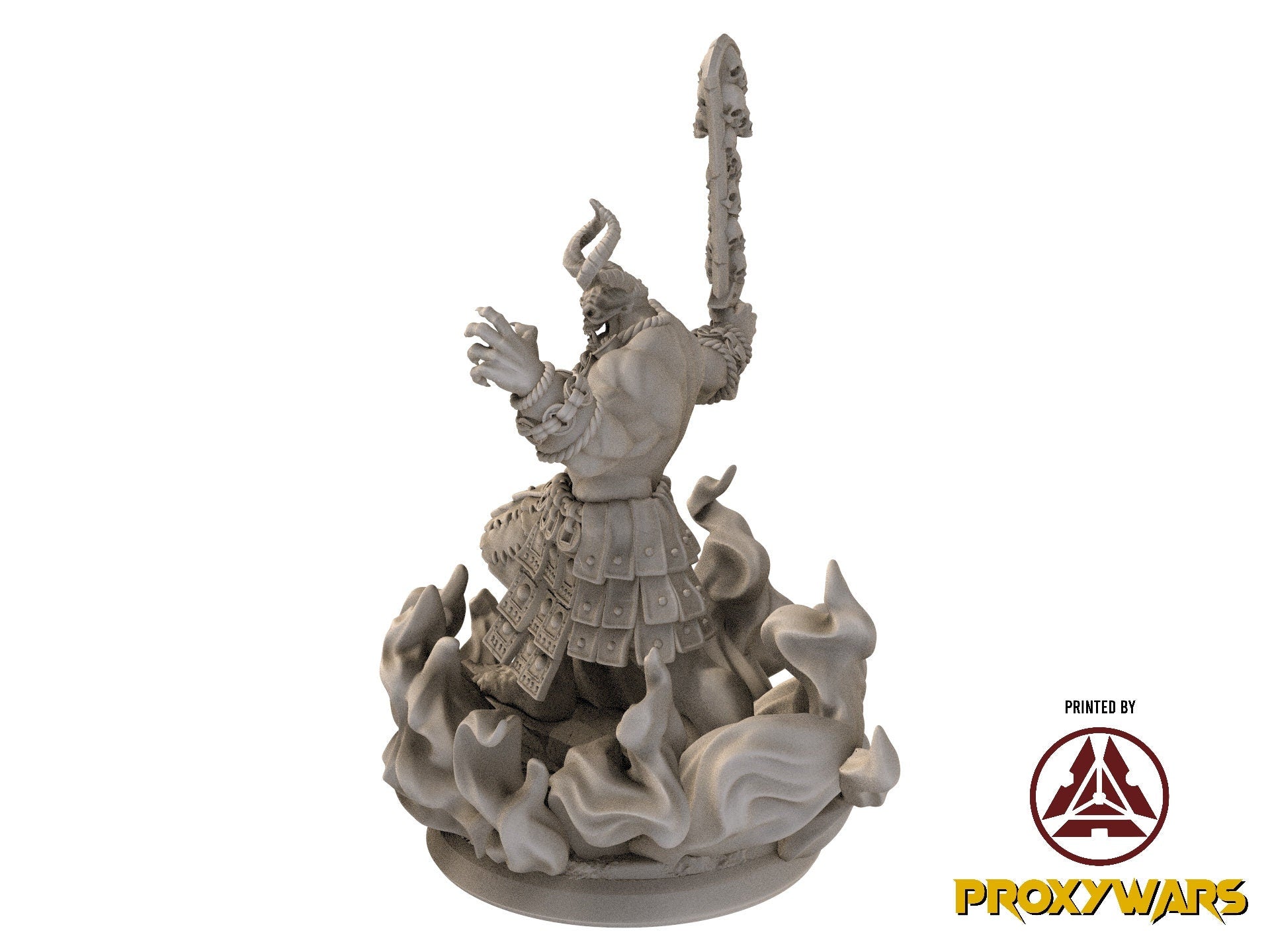 Fists Of Fury - Enemy - Kurojin's Flaming Oni (Large - 50 mm), Flesh of Gods, for Wargames, Dungeons & Dragons TTRPG