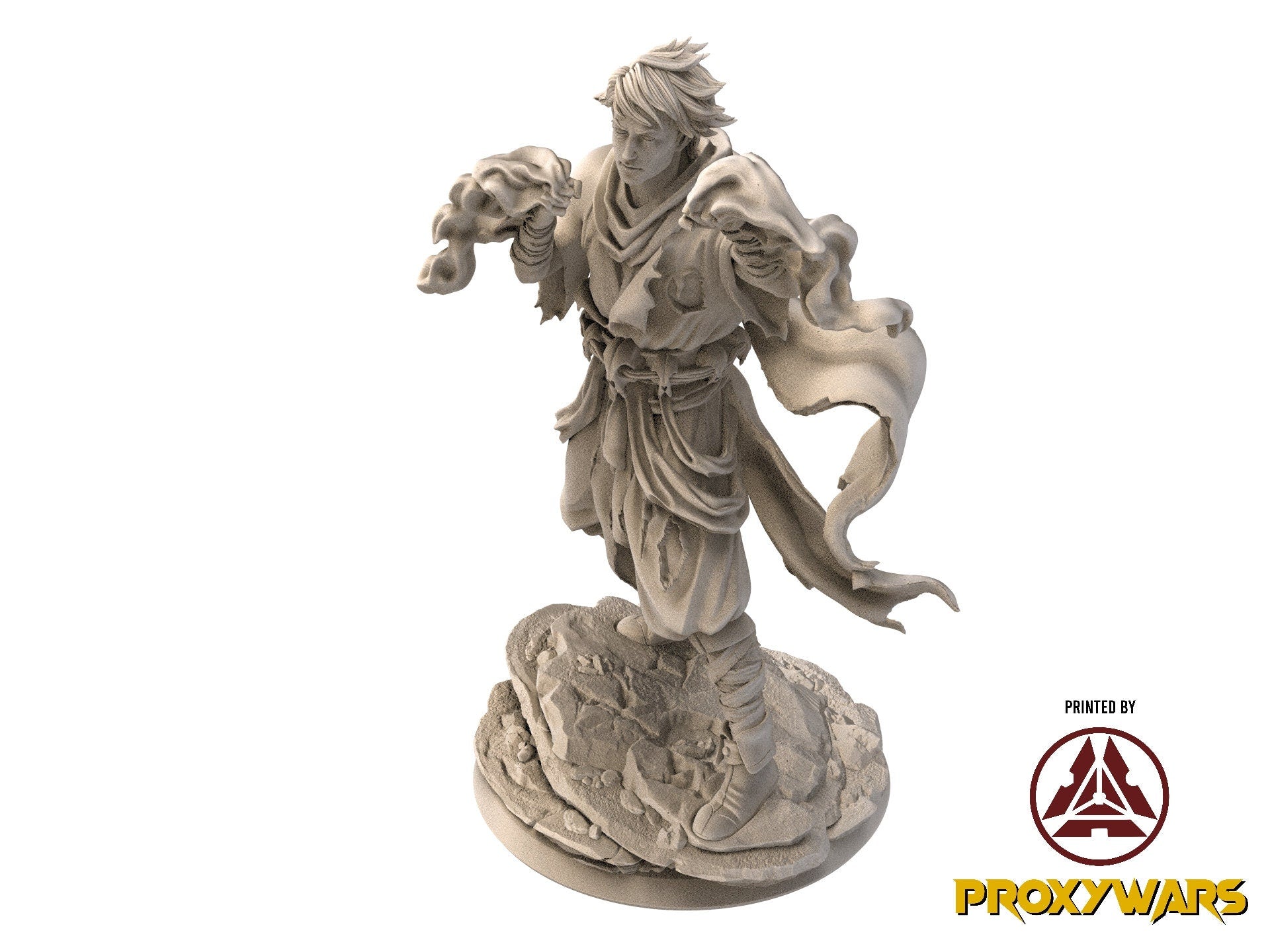 Fists Of Fury - Hero - Akira, Arcane Fist Monk (Medium - 25 mm), Flesh of Gods, for Wargames, Dungeons & Dragons TTRPG