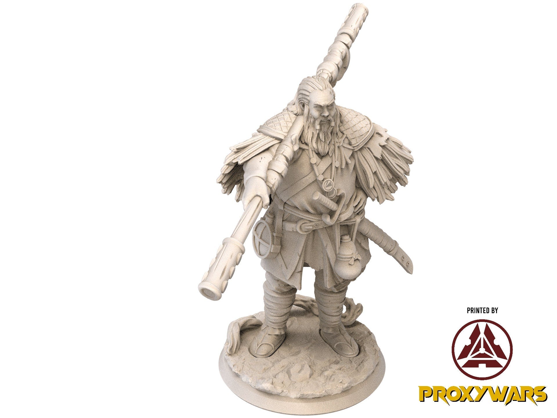 Fists Of Fury - Hero - War Guardian 25 mm, Flesh of Gods, for Wargames, Dungeons & Dragons TTRPG