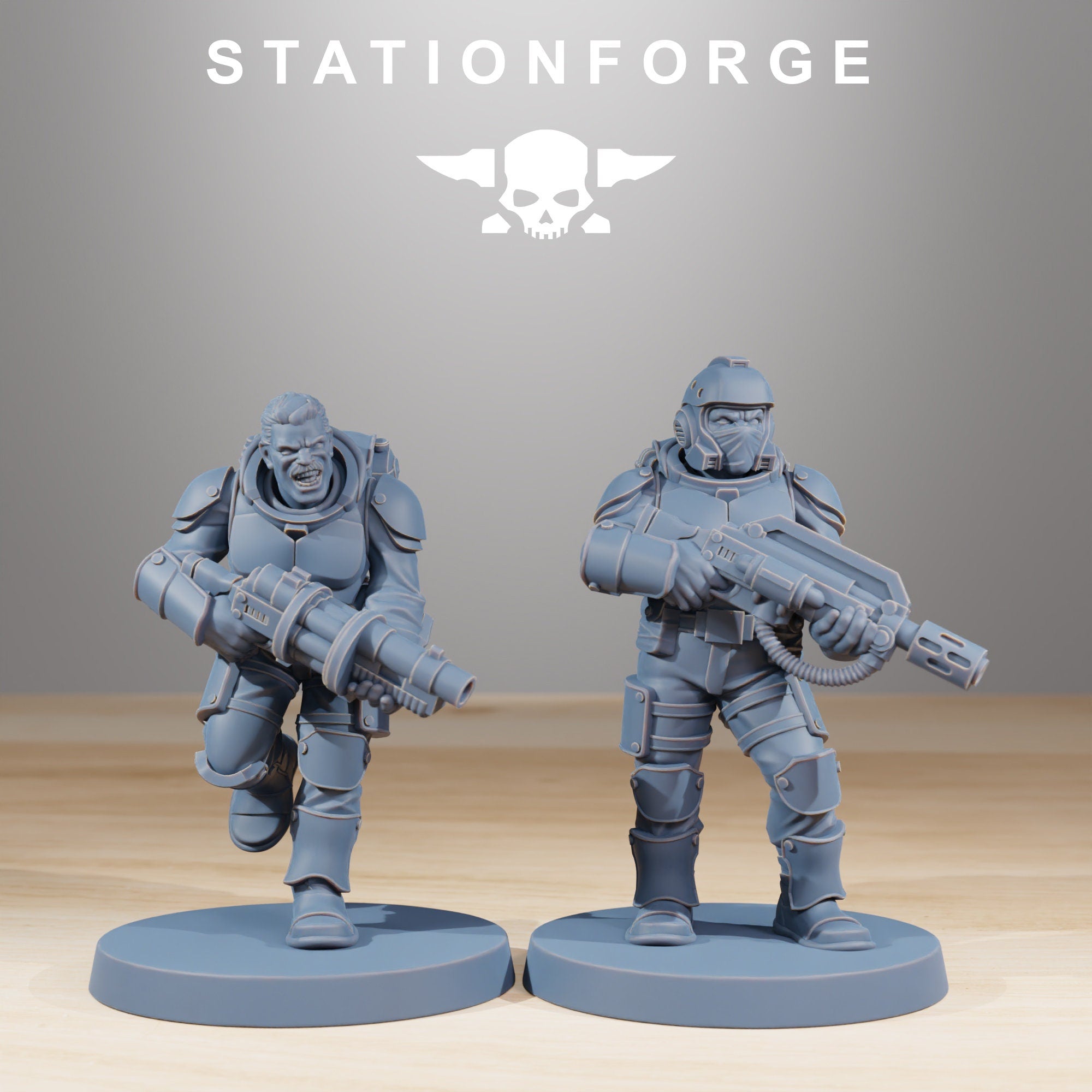 National Guard - Vaskar Infantry Builder kit, mechanized infantry, post apocalyptic empire, usable for tabletop wargame.