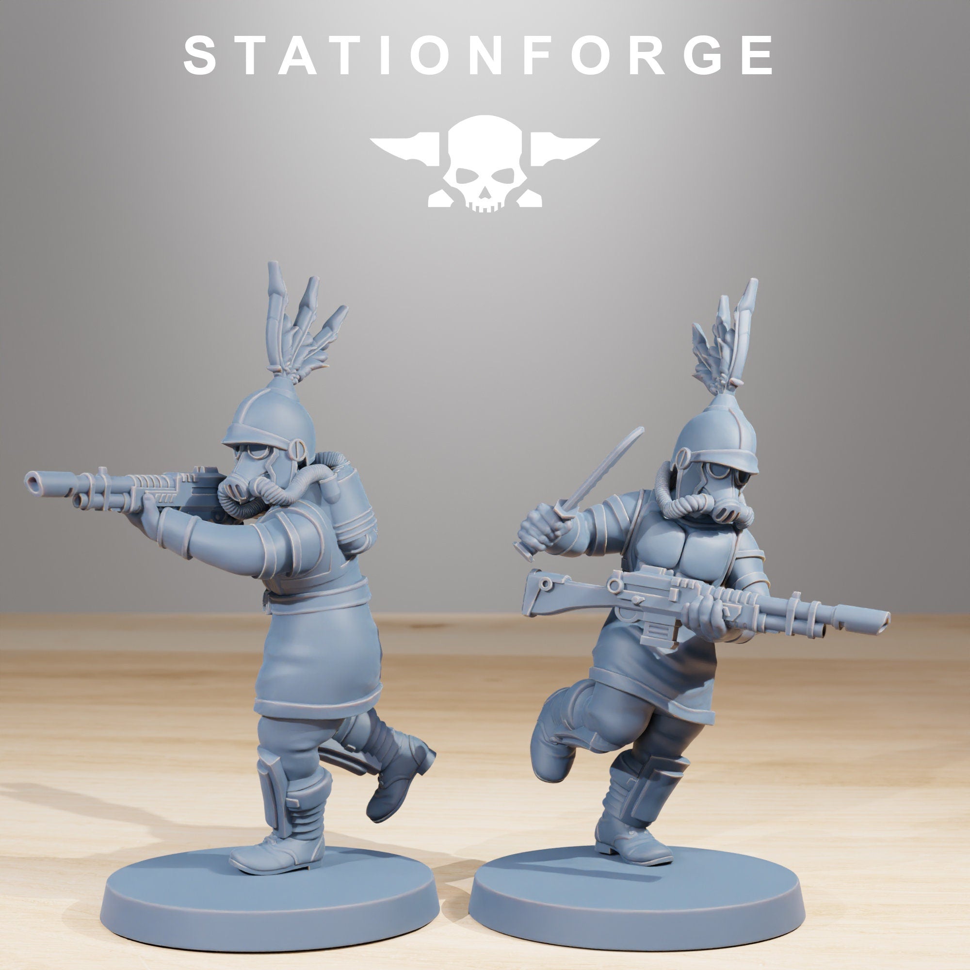 Grimguard - Snipers, mechanized infantry, post apocalyptic empire, usable for tabletop wargame.