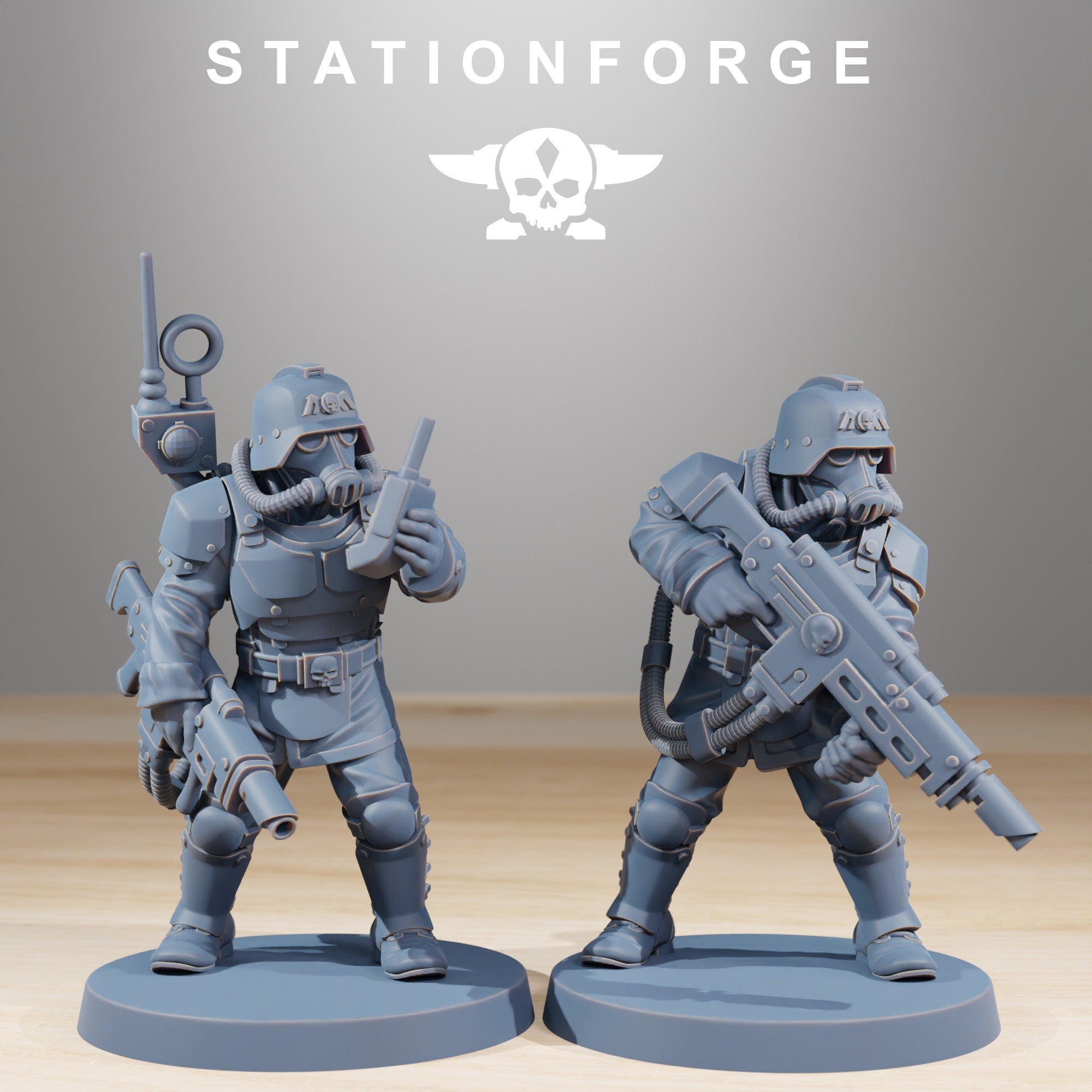 Grimguard - Snipers, mechanized infantry, post apocalyptic empire, usable for tabletop wargame.