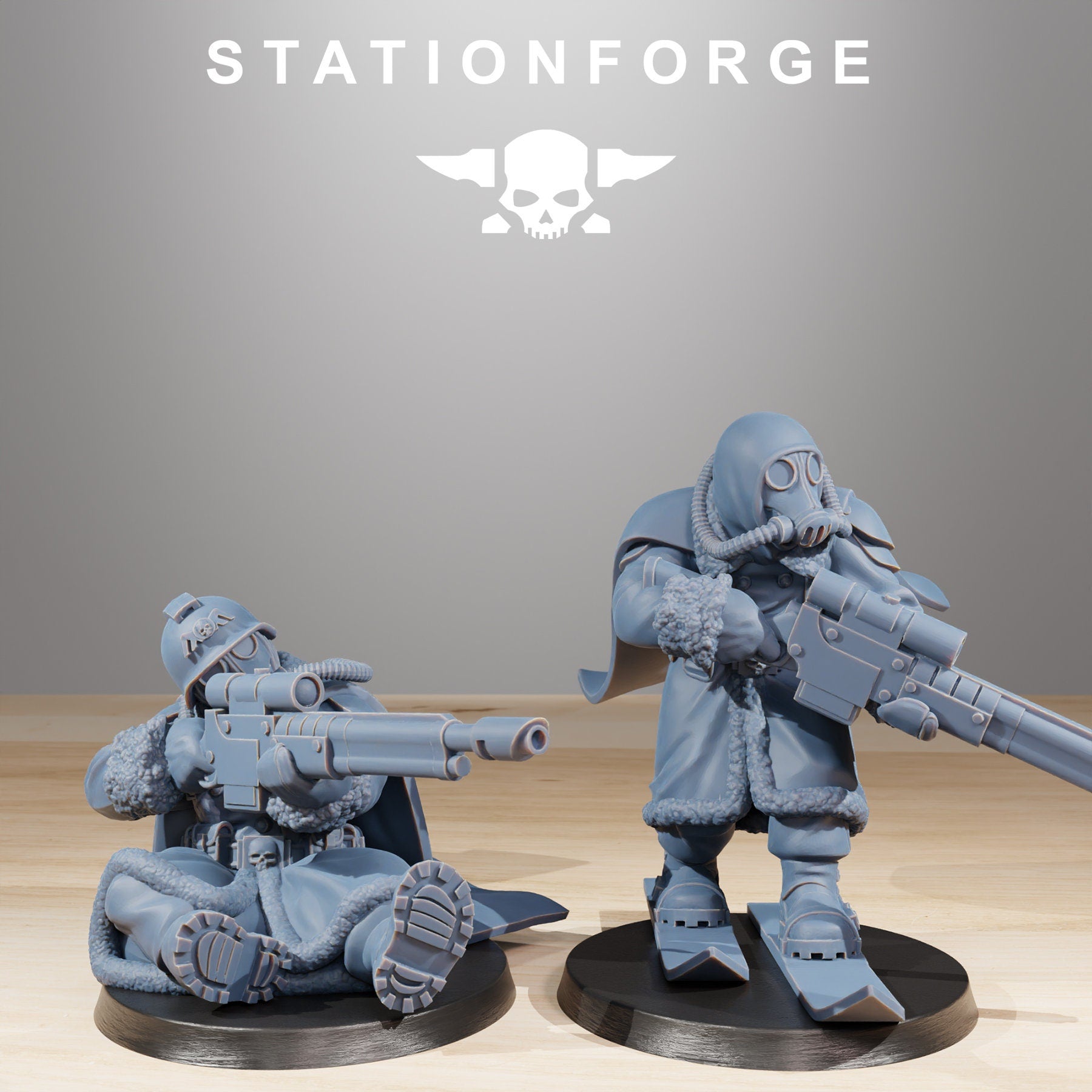 Grimguard - Snipers, mechanized infantry, post apocalyptic empire, usable for tabletop wargame.