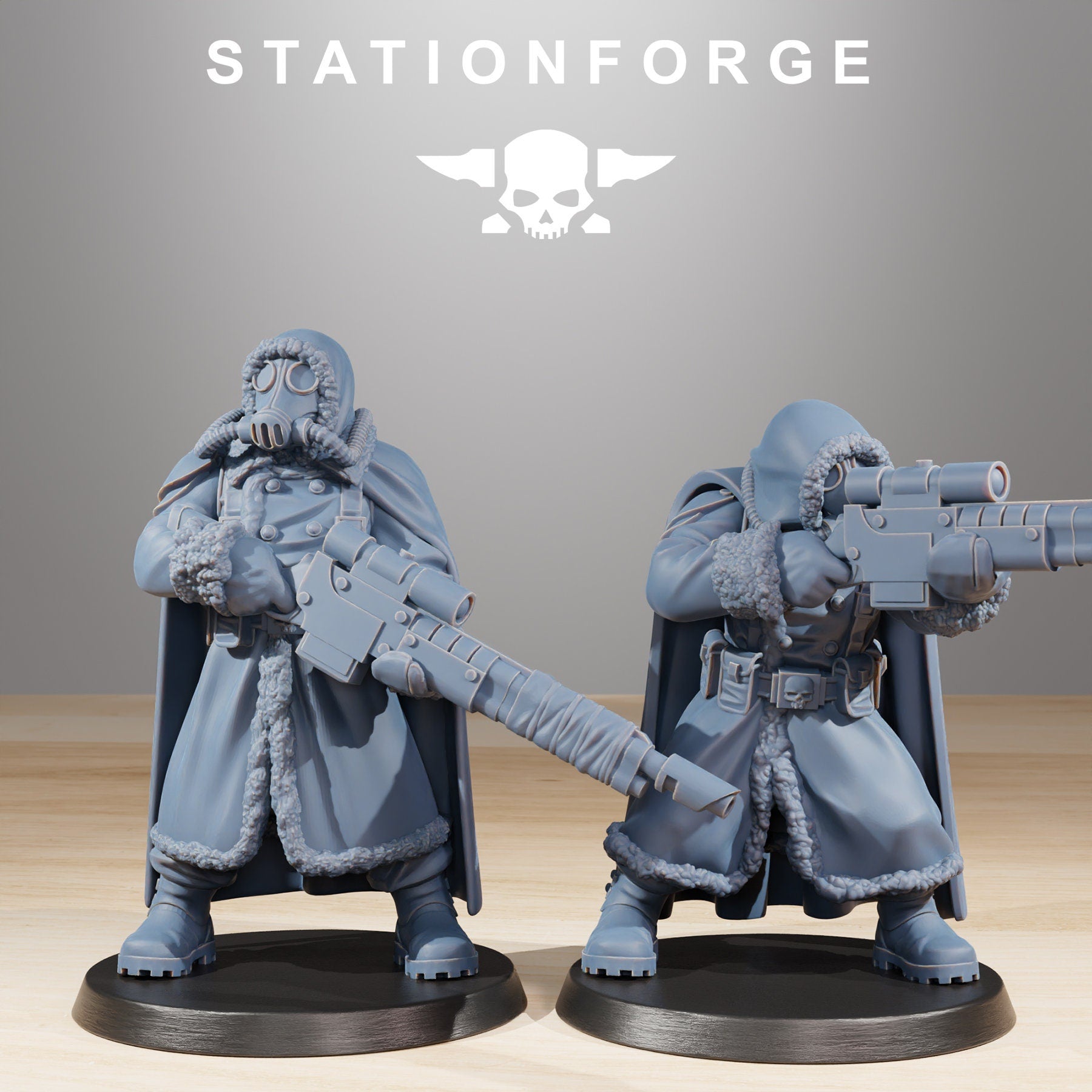 Grimguard - Snipers, mechanized infantry, post apocalyptic empire, usable for tabletop wargame.