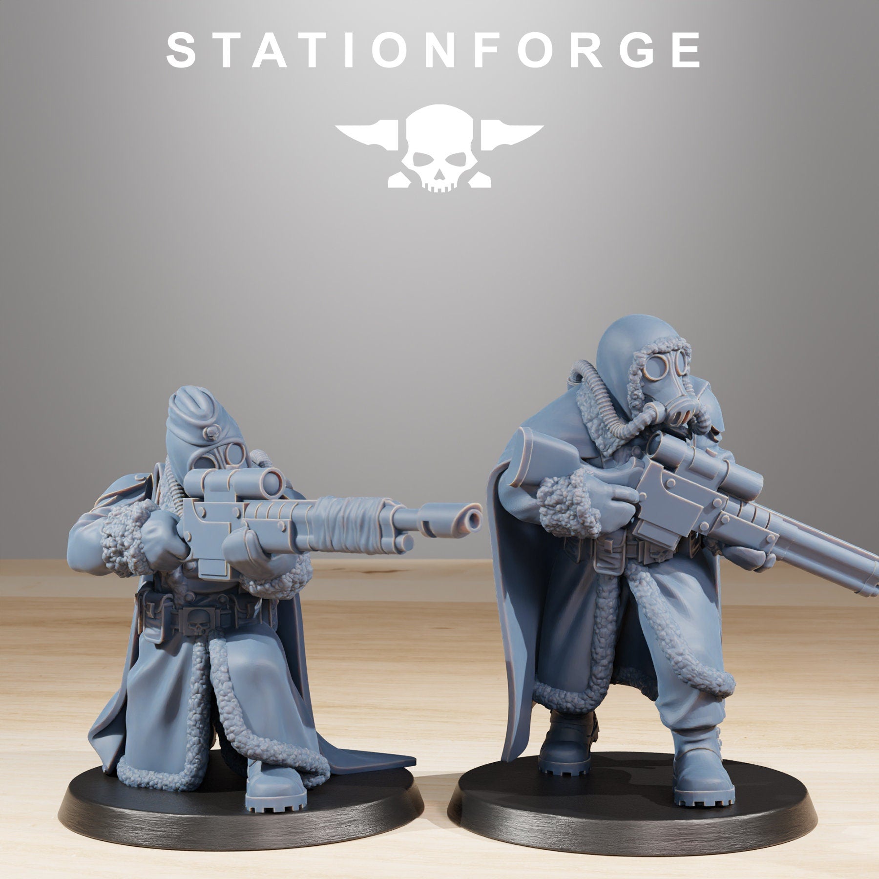 Grimguard - Snipers, mechanized infantry, post apocalyptic empire, usable for tabletop wargame.