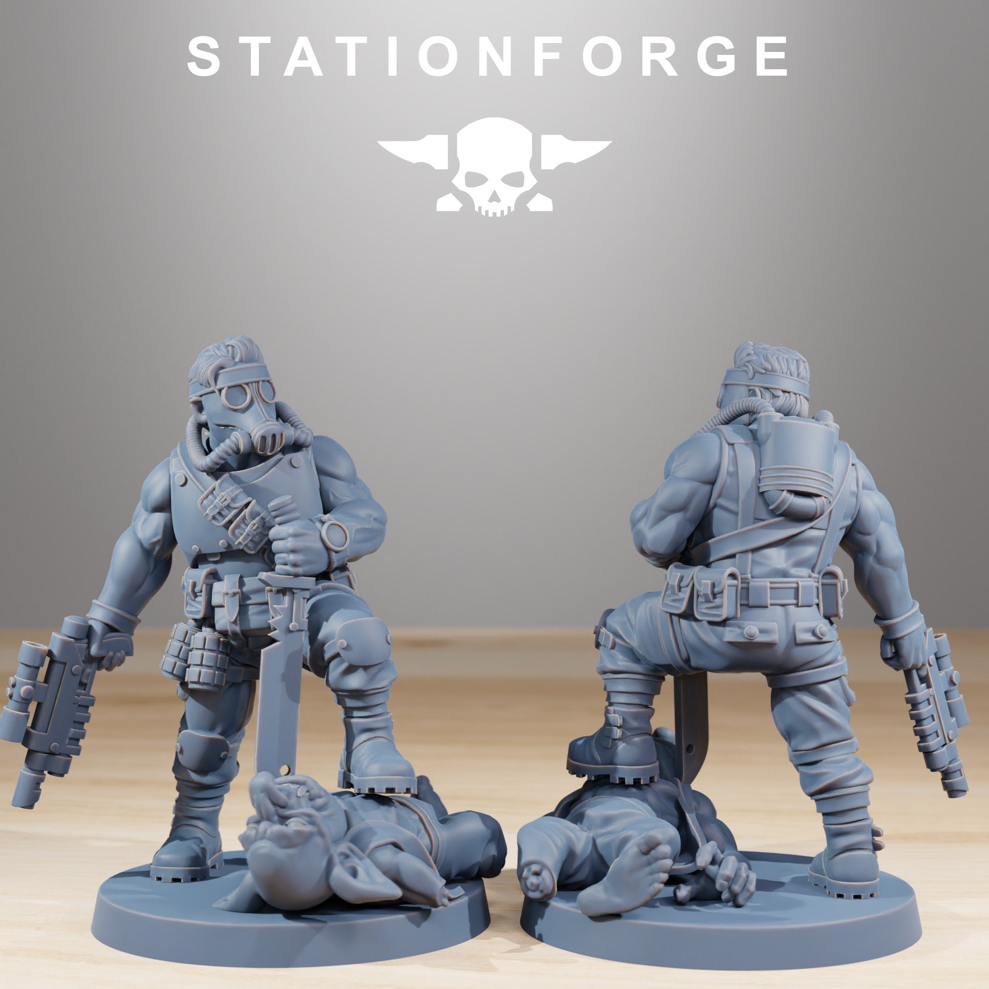 Grimguard - Snipers, mechanized infantry, post apocalyptic empire, usable for tabletop wargame.