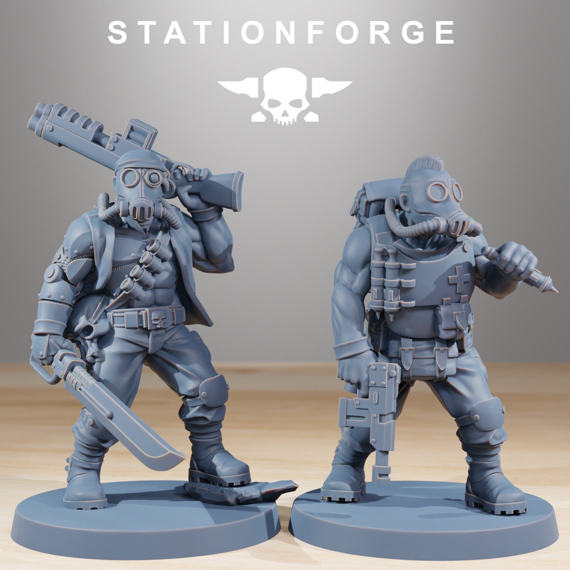 Grimguard - Snipers, mechanized infantry, post apocalyptic empire, usable for tabletop wargame.