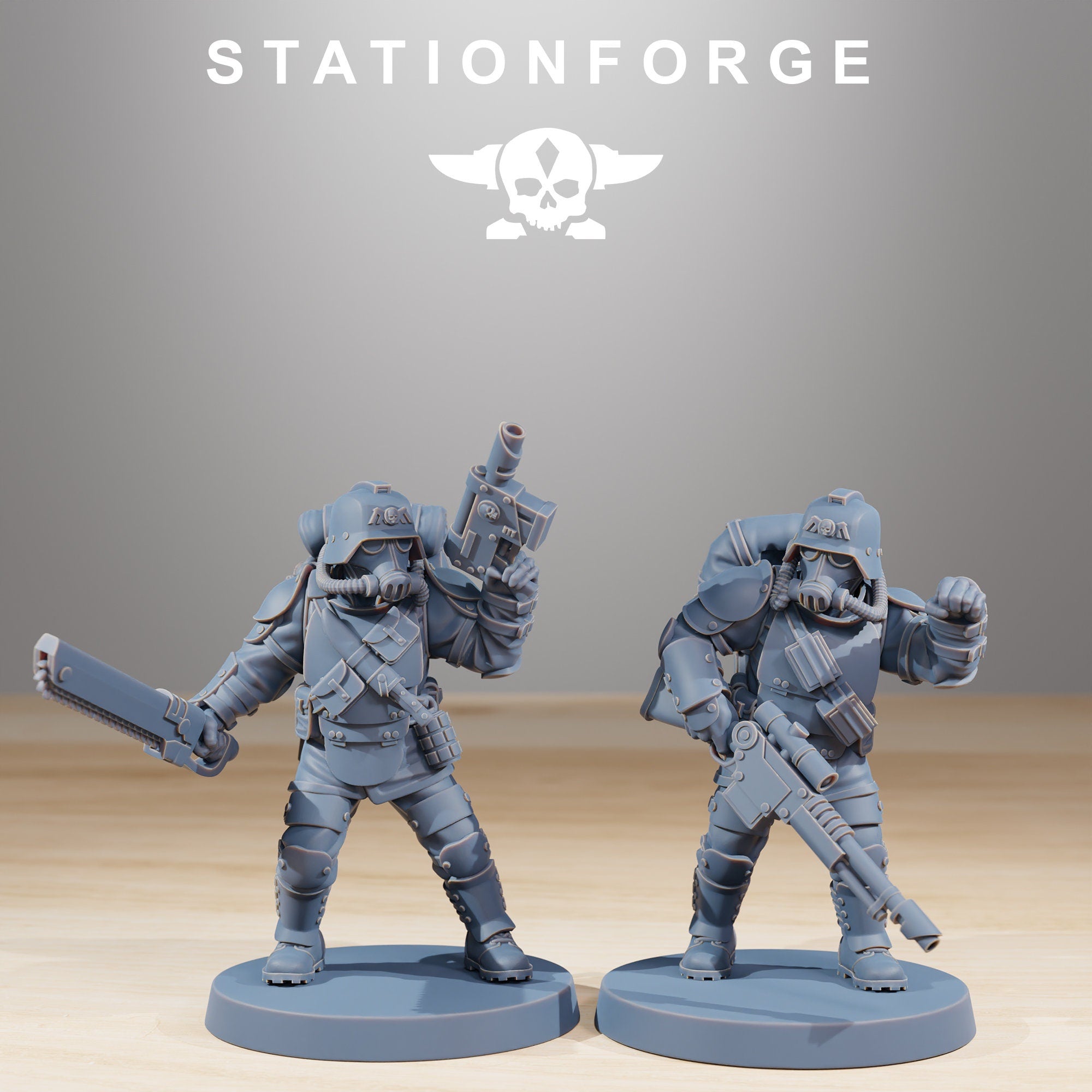 Grimguard - Snipers, mechanized infantry, post apocalyptic empire, usable for tabletop wargame.
