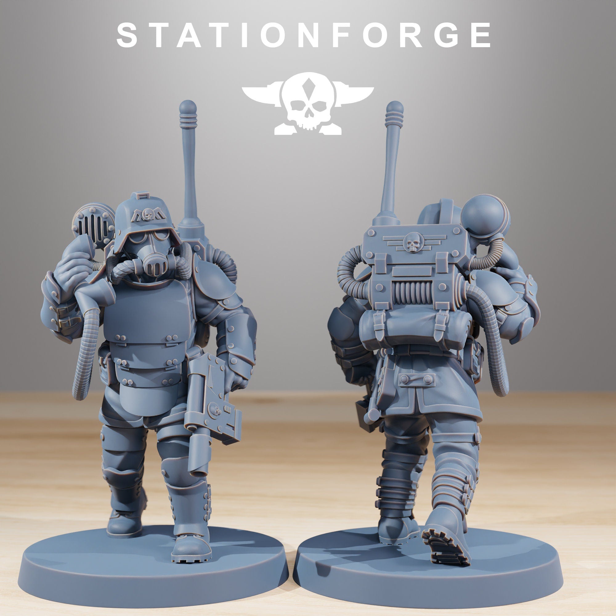 Grimguard - Snipers, mechanized infantry, post apocalyptic empire, usable for tabletop wargame.