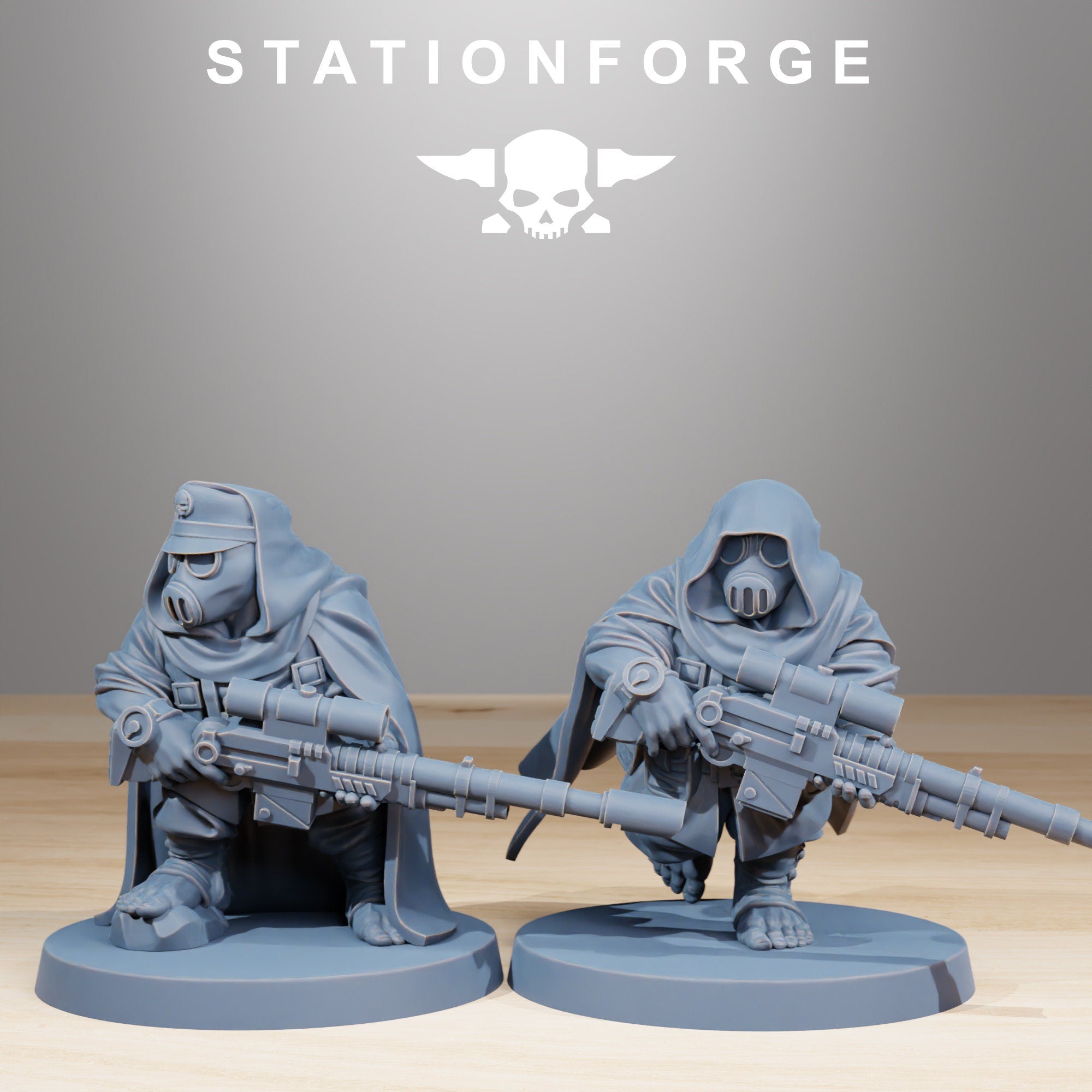 Grimguard - Snipers, mechanized infantry, post apocalyptic empire, usable for tabletop wargame.