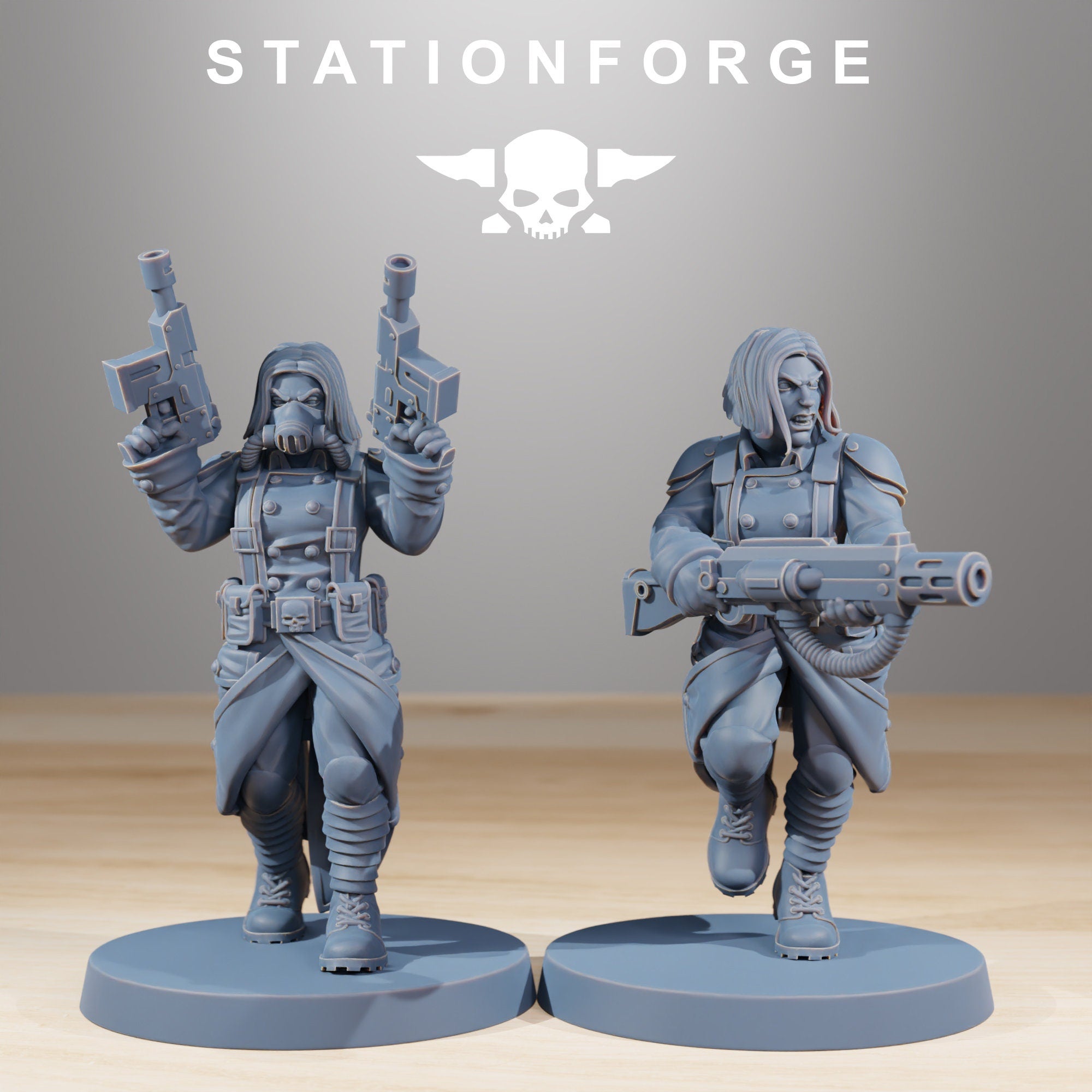 Grimguard - Snipers, mechanized infantry, post apocalyptic empire, usable for tabletop wargame.