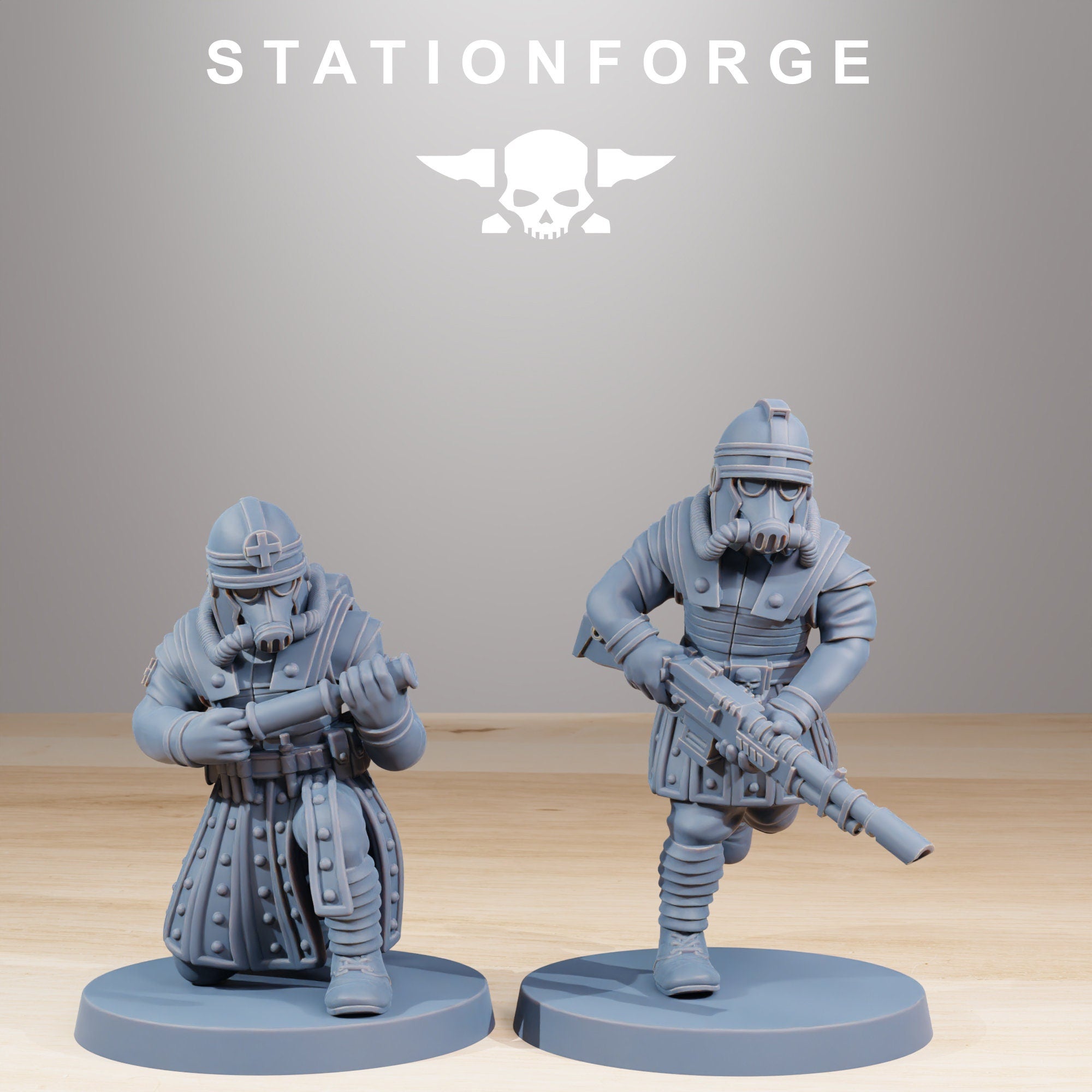 Grimguard - Snipers, mechanized infantry, post apocalyptic empire, usable for tabletop wargame.