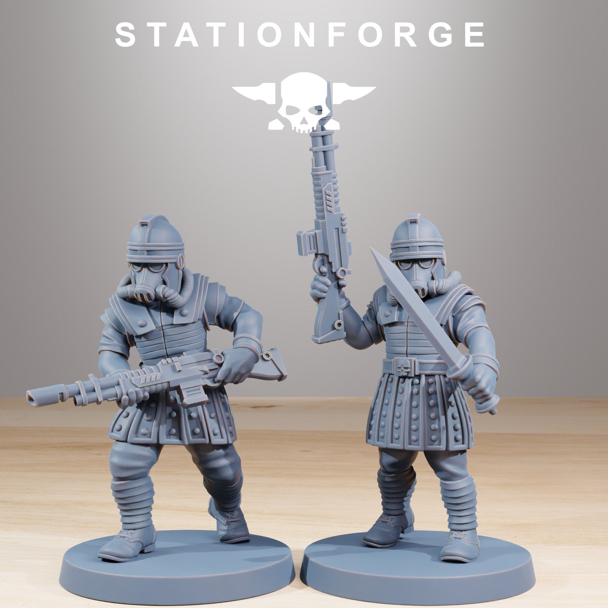 Grimguard - Snipers, mechanized infantry, post apocalyptic empire, usable for tabletop wargame.