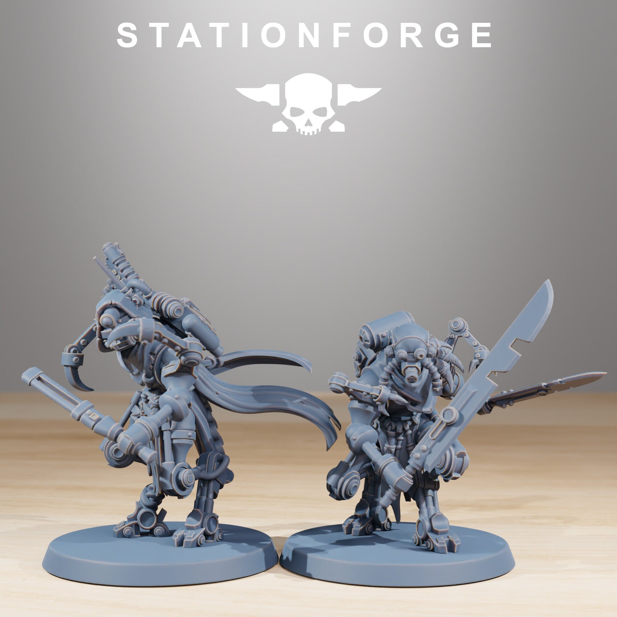 Scavenger - x10 Runners Reborn with sword, infanterie mécanisée, empire post apocalyptique, utilisable pour tabletop wargame.