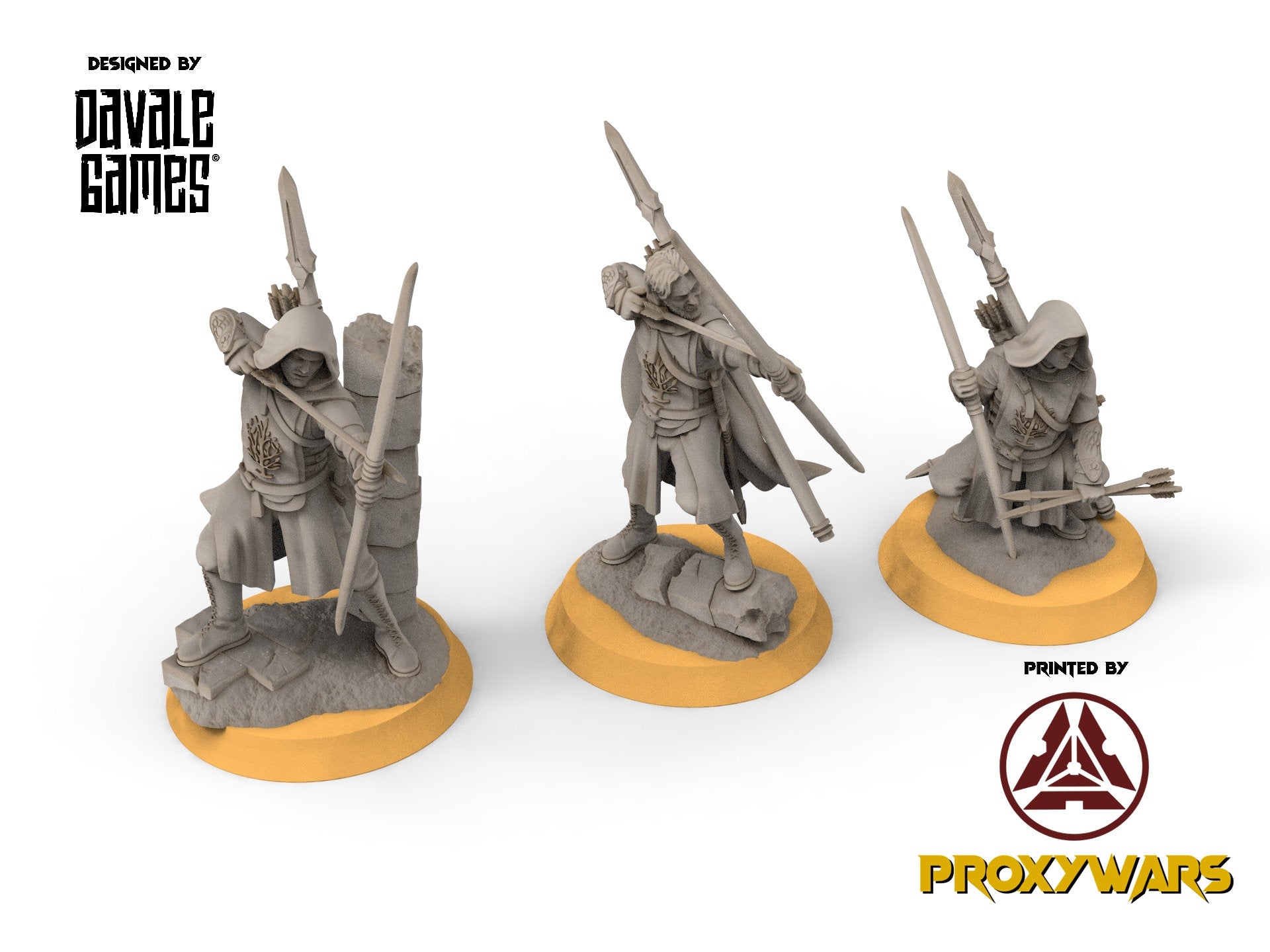 Gandor - Rangers of the North, Protectors of the Shire, Dune Din, Misty Mountains, Bowmen, Scouts miniatures for wargame D&D, Lotr...