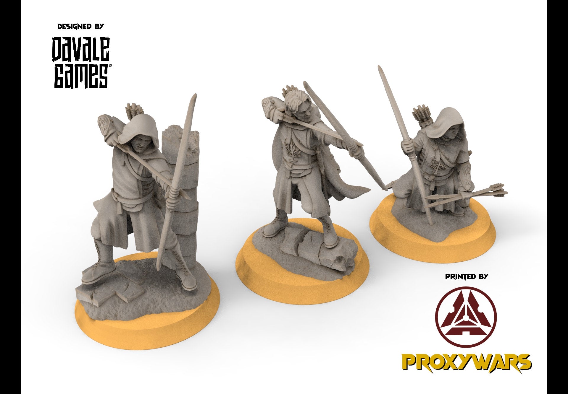 Gandor - Rangers of the North, Protectors of the Shire, Dune Din, Misty Mountains, Bowmen, Scouts miniatures for wargame D&D, Lotr...
