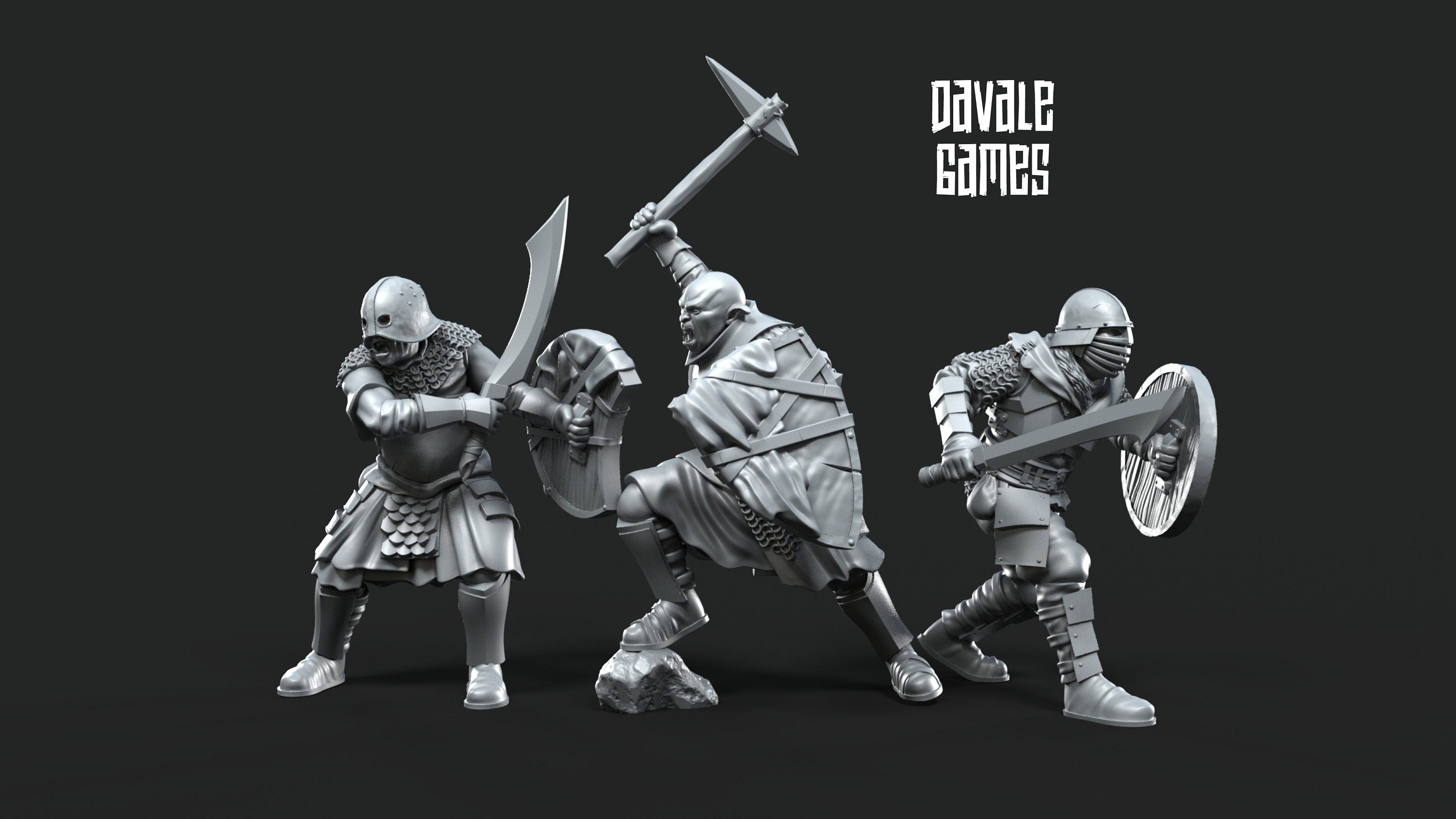Orc horde - Super orcs spearmen, Orc warriors warband, Middle rings miniatures pour wargame D&D, SDA...