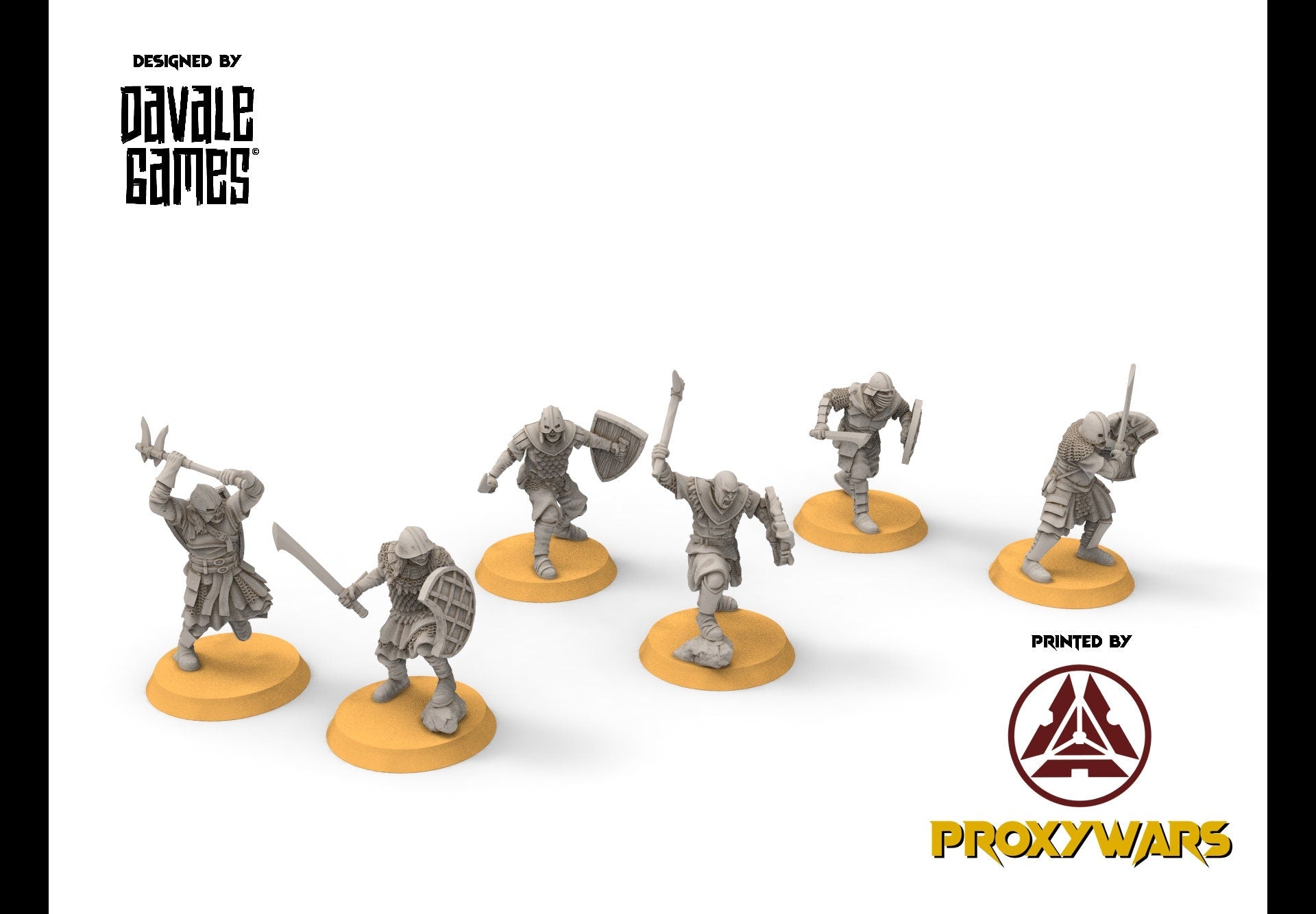 Orc horde - Super orcs spearmen, Orc warriors warband, Middle rings miniatures pour wargame D&D, SDA...