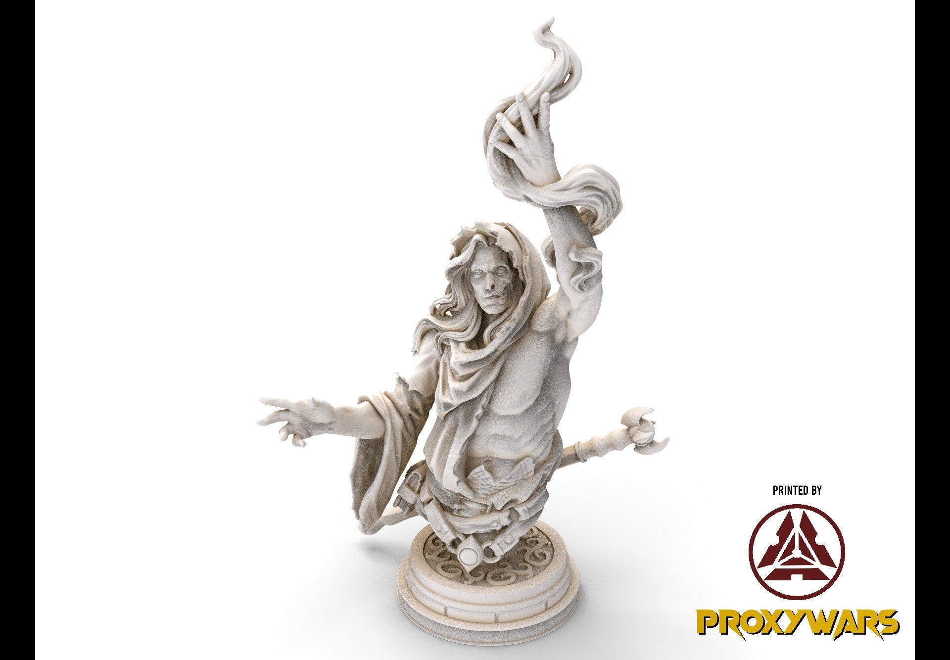 The Spectral Reckoning - Bust - Thebeus, The Revenant Sorcerer 75mm, Flesh of Gods, for Wargames, Dungeons & Dragons TTRPG