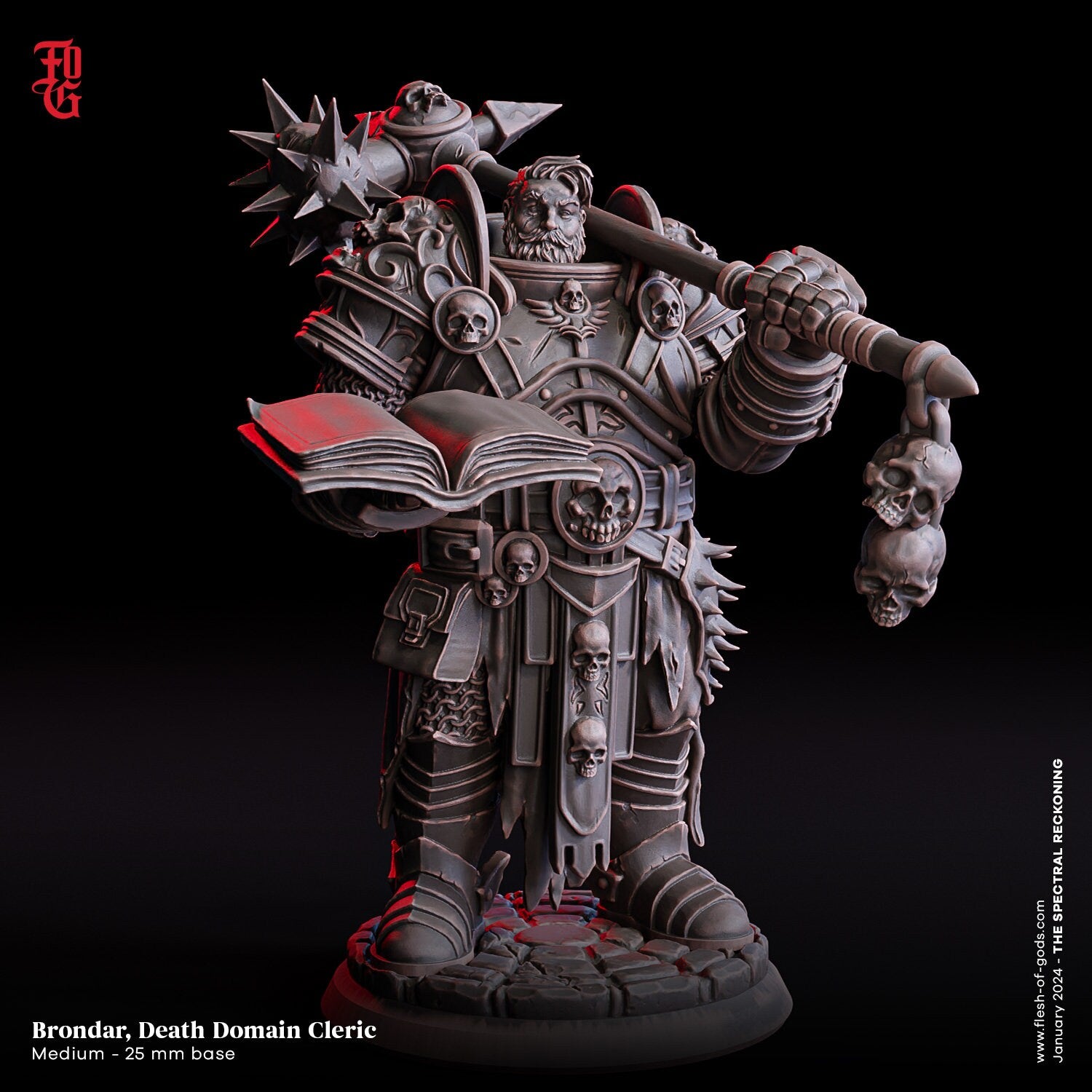 The Spectral Reckoning - Hero - 75mm Mathenas, Gargoyle King V1, Flesh of Gods, for Wargames, Dungeons & Dragons TTRPG