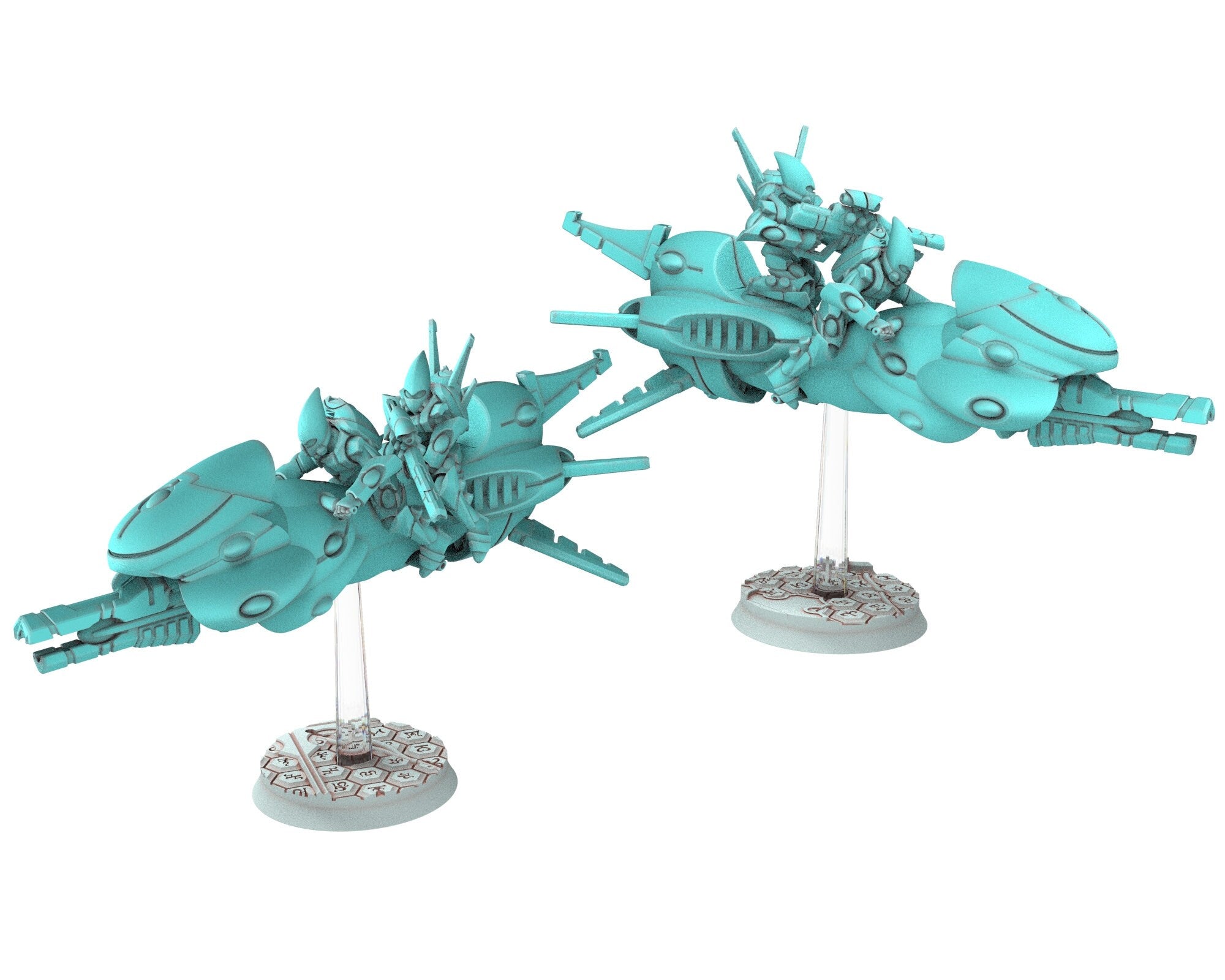 Space Elves - Motojet double pilot modular miniature - Tech Elves Edge Miniatures, The Cursed Dimension