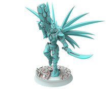 Load image into Gallery viewer, Space Elves - Flying Warriors &amp; Boss modular miniature - Tech Elves Edge Miniatures, The Cursed Dimension
