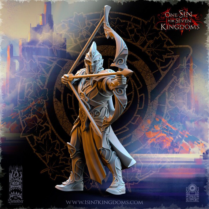 Hight Elves - Silvermoor - Archers, Fantasy elves, usable for 9th Age, Fantasy Battle, Oldhammer, King of war