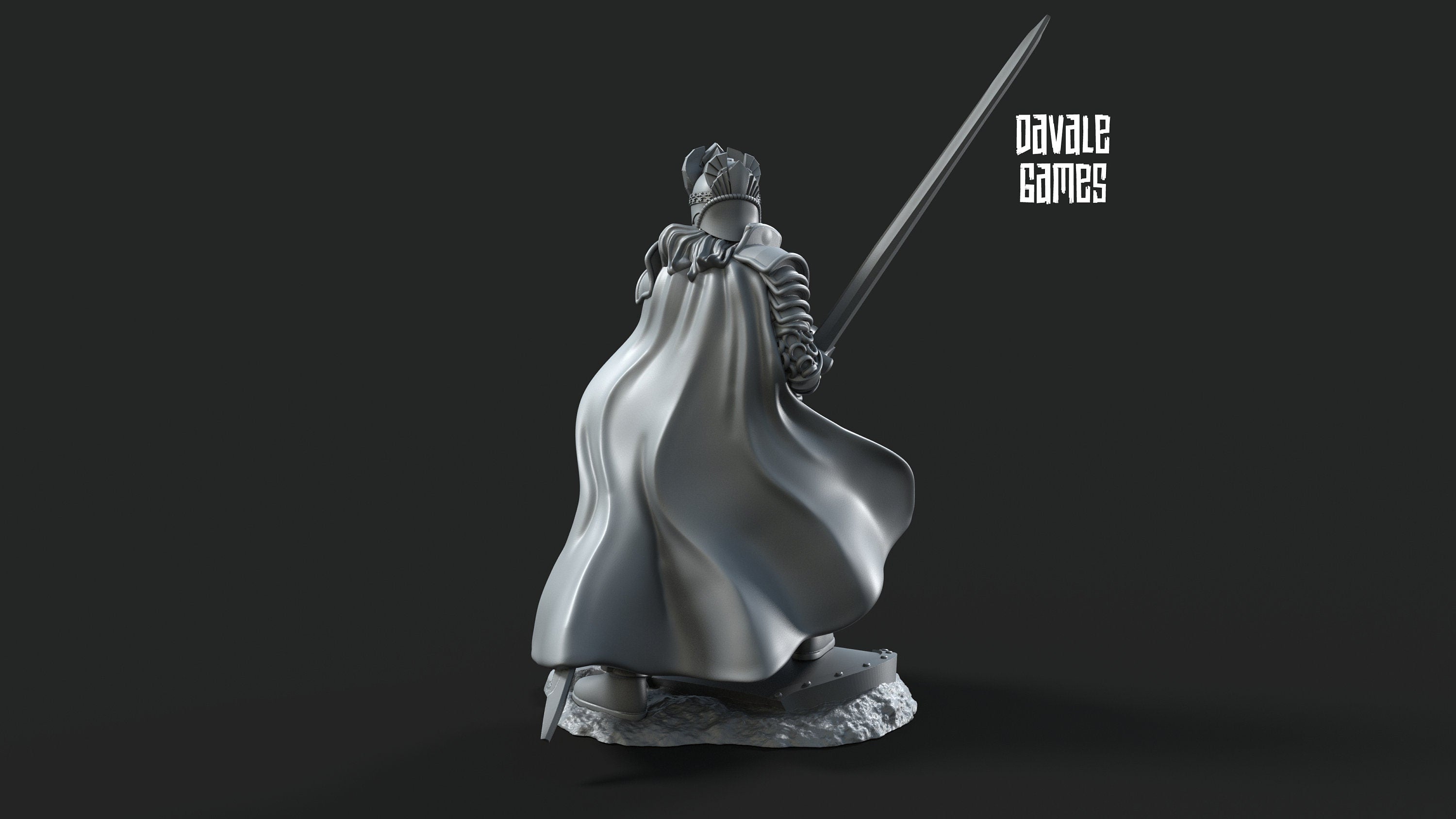 Gandor - High Human King, minis for wargame D&D, SDA...