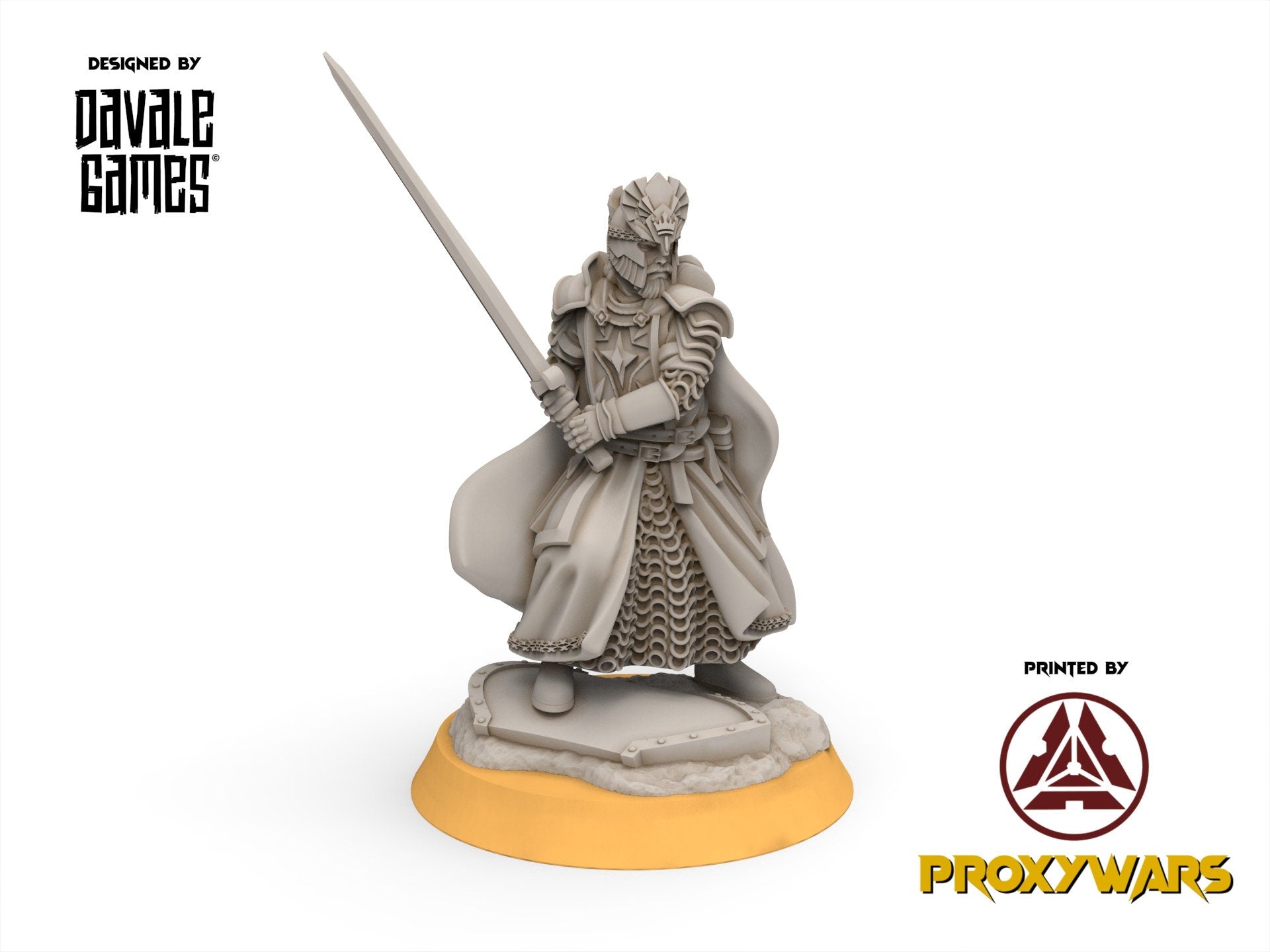 Gandor - High Human King, minis for wargame D&D, SDA...