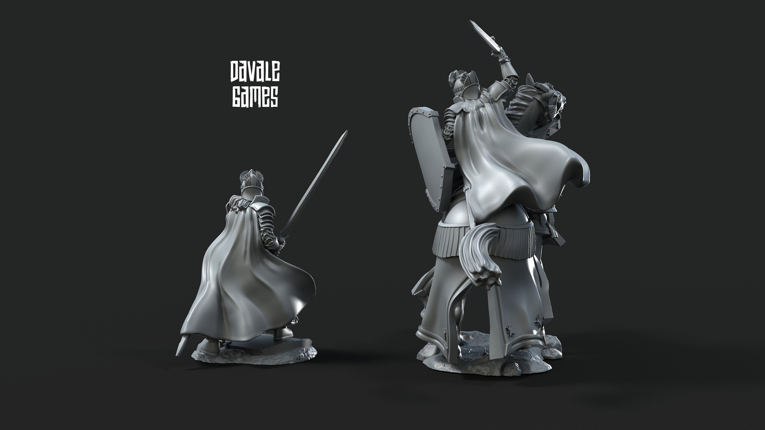 Gandor - High Human King, minis for wargame D&D, SDA...