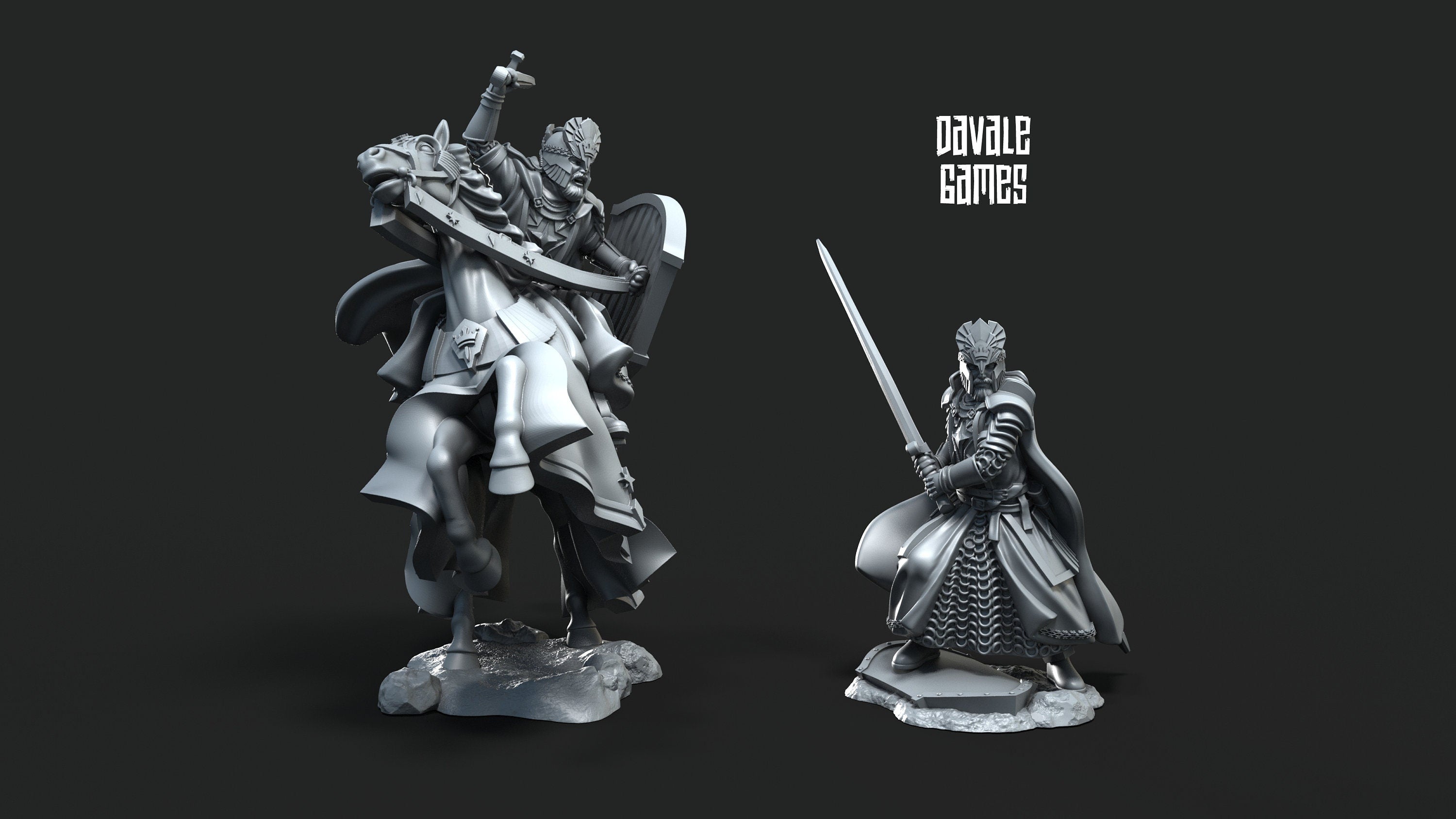 Gandor - High Human King, minis for wargame D&D, SDA...
