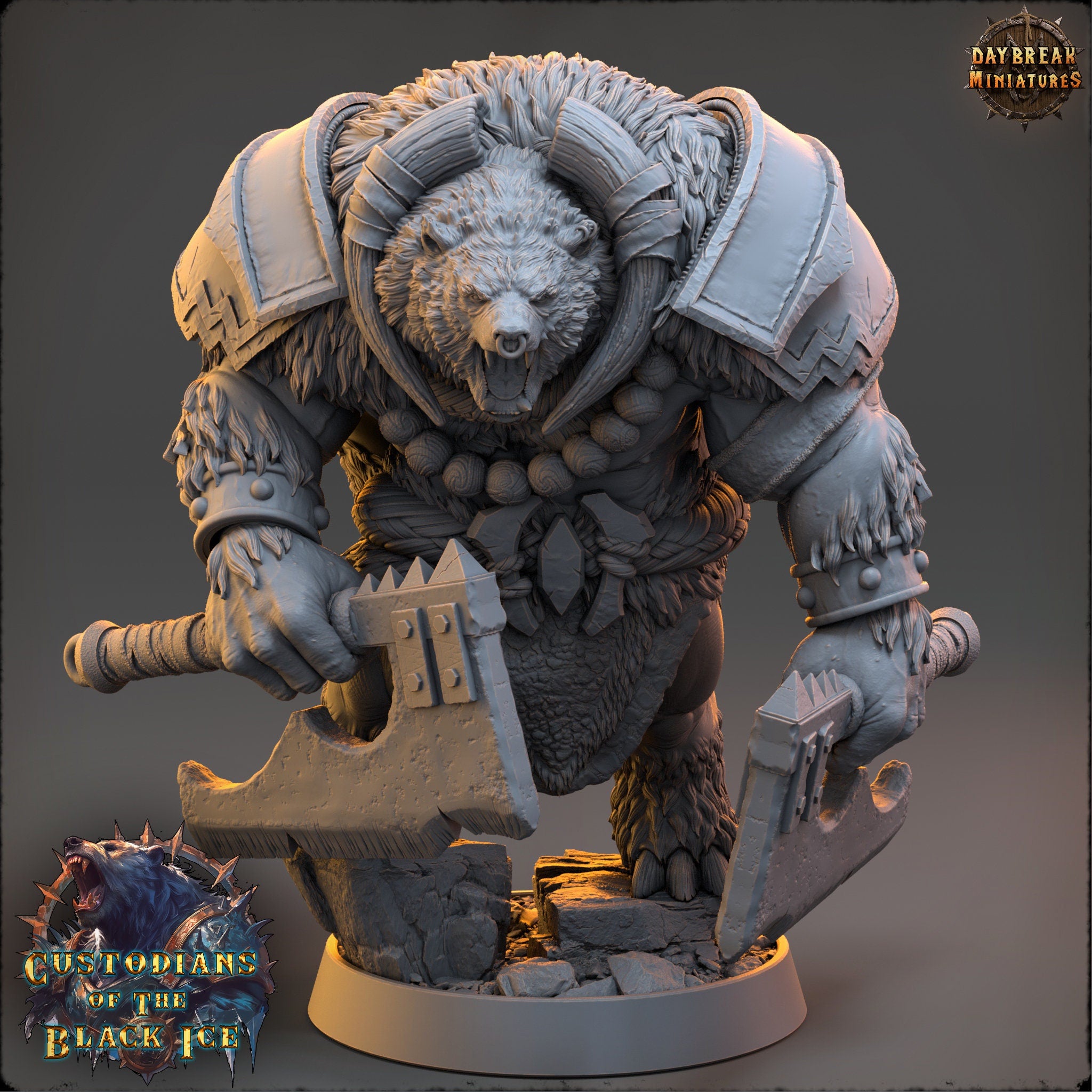 Custodians of The Black Ice - Beatmaster Grynn, quest for glory, DayBreak Miniatures, for Wargames, Dungeons & Dragons TTRPG