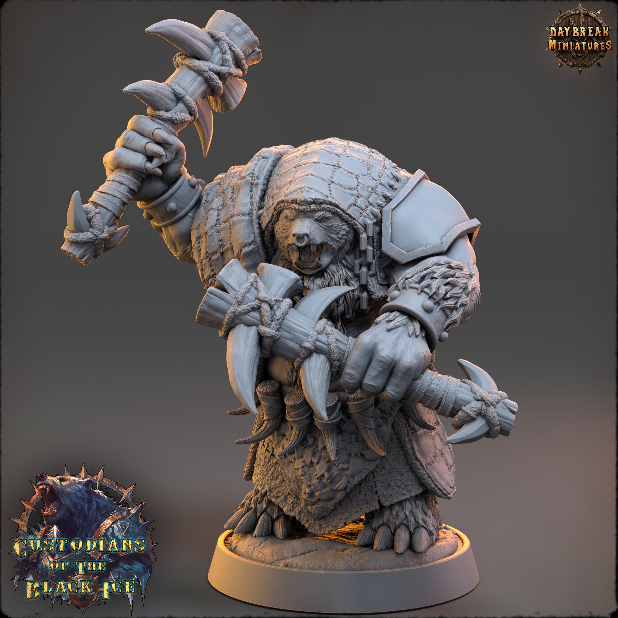 Custodians of The Black Ice - Beatmaster Grynn, quest for glory, DayBreak Miniatures, for Wargames, Dungeons & Dragons TTRPG