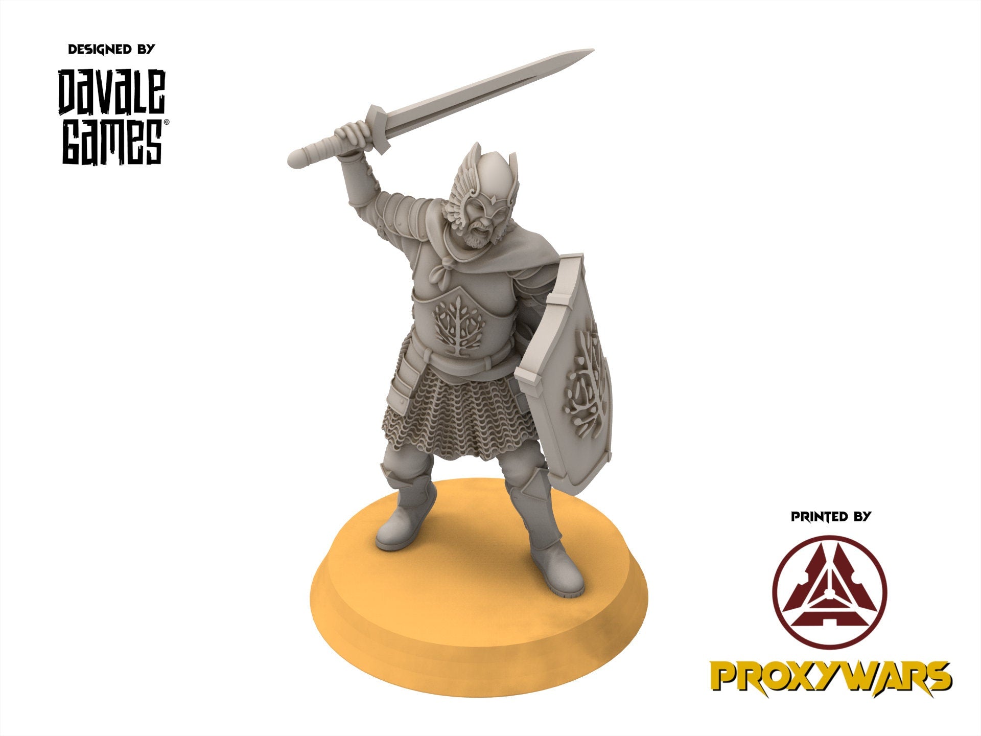 Gandor - Wounded Grey Castle Warriors - Fantasy, davale games, for Wargames, Pathfinder, Dungeons & Dragons