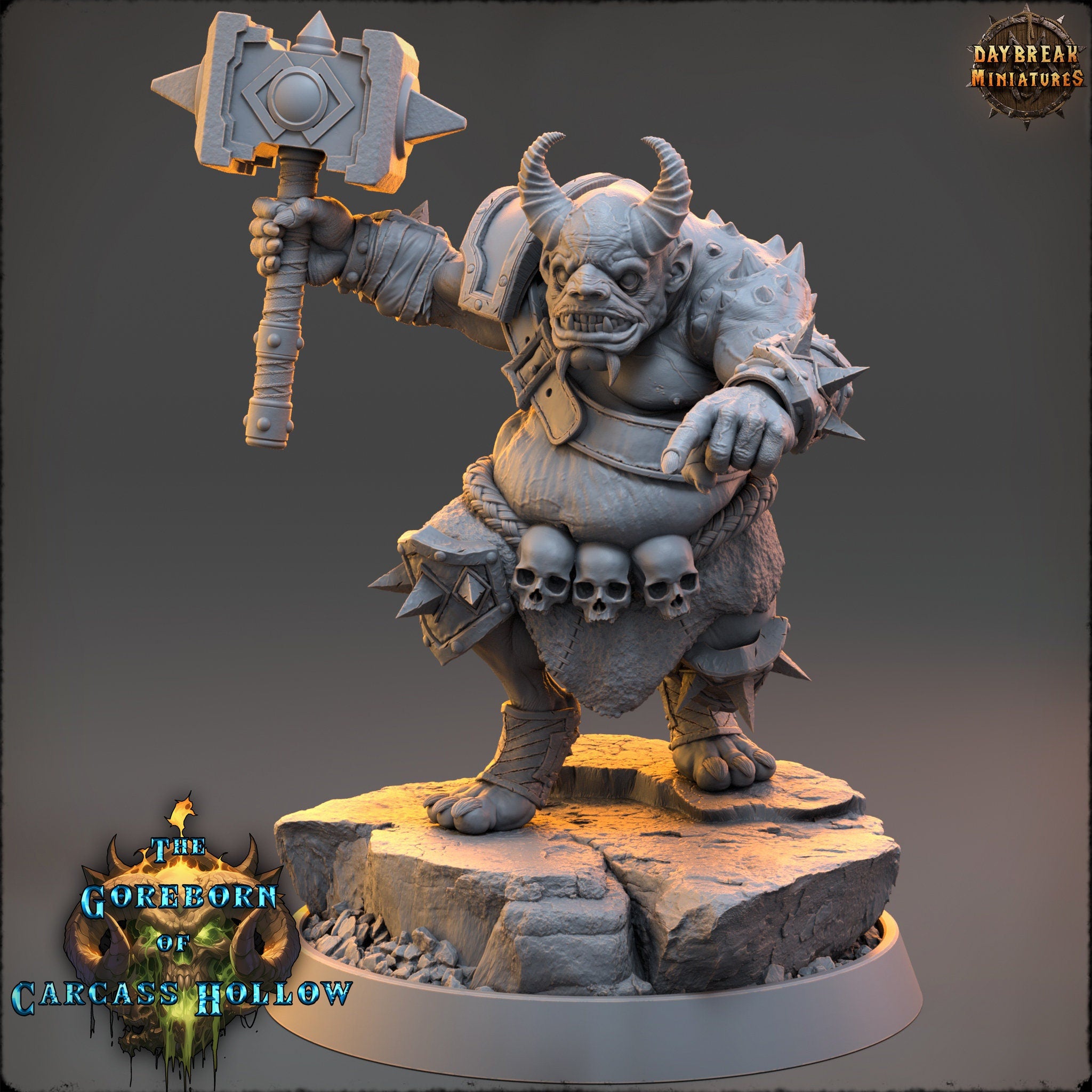 The Goreborn of Carcass Hollow - Thalrak Rynor, quest for glory, DayBreak Miniatures, for Wargames, Dungeons & Dragons TTRPG