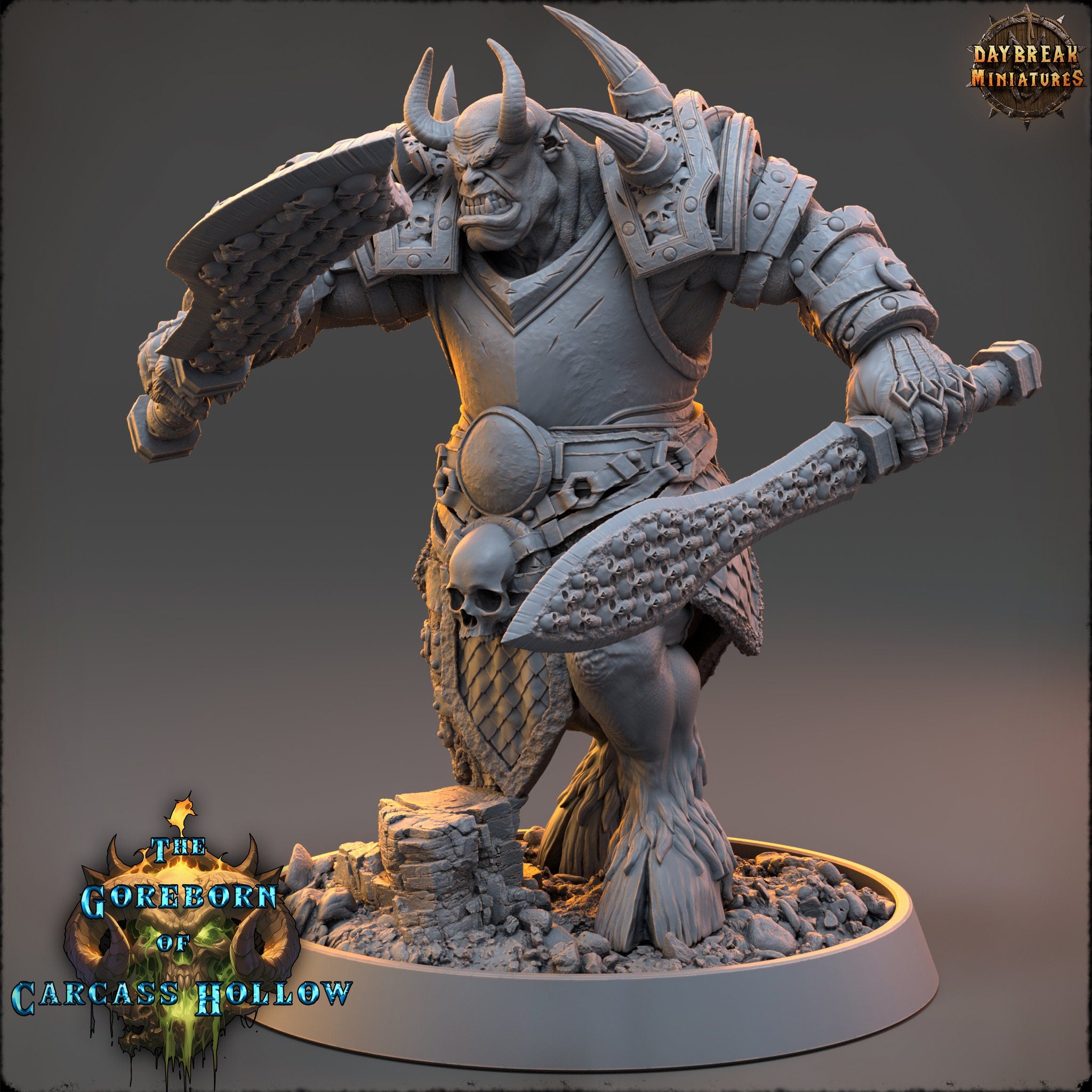 The Goreborn of Carcass Hollow - Orhaz Drex, quest for glory, DayBreak Miniatures, for Wargames, Dungeons & Dragons TTRPG