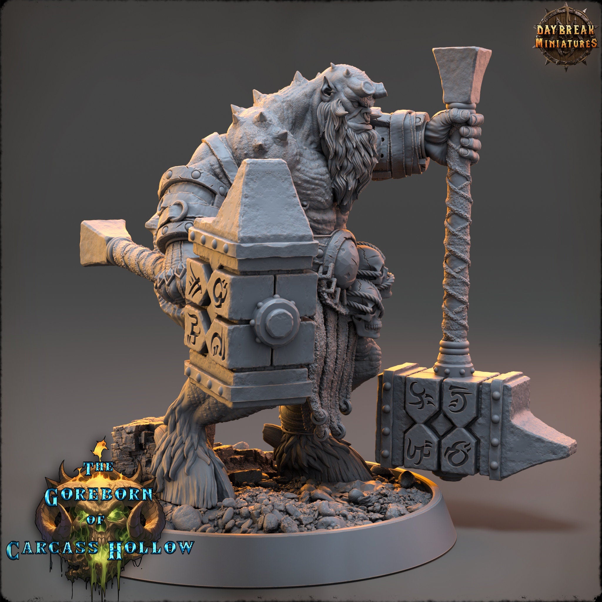 The Goreborn of Carcass Hollow - Vregosh Dooz, quest for glory, DayBreak Miniatures, for Wargames, Dungeons & Dragons TTRPG