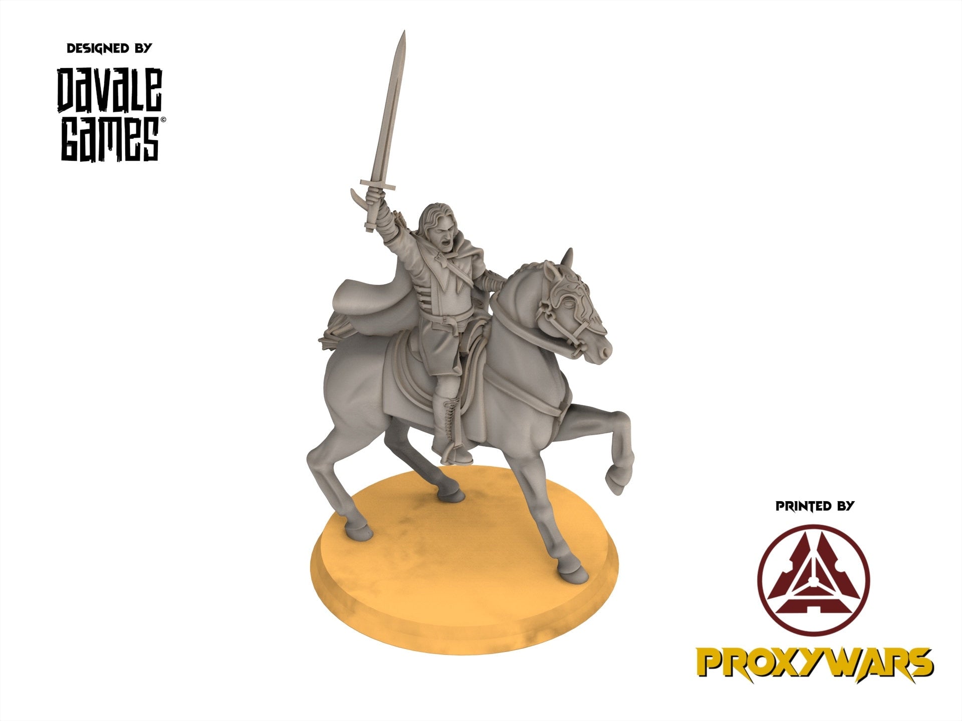 Ornor - Captain ft and mtd of the Grey Castle, Protectors of the Shire, Dune Din, Bowmen, Scouts miniatures for wargame D&D, Lotr...