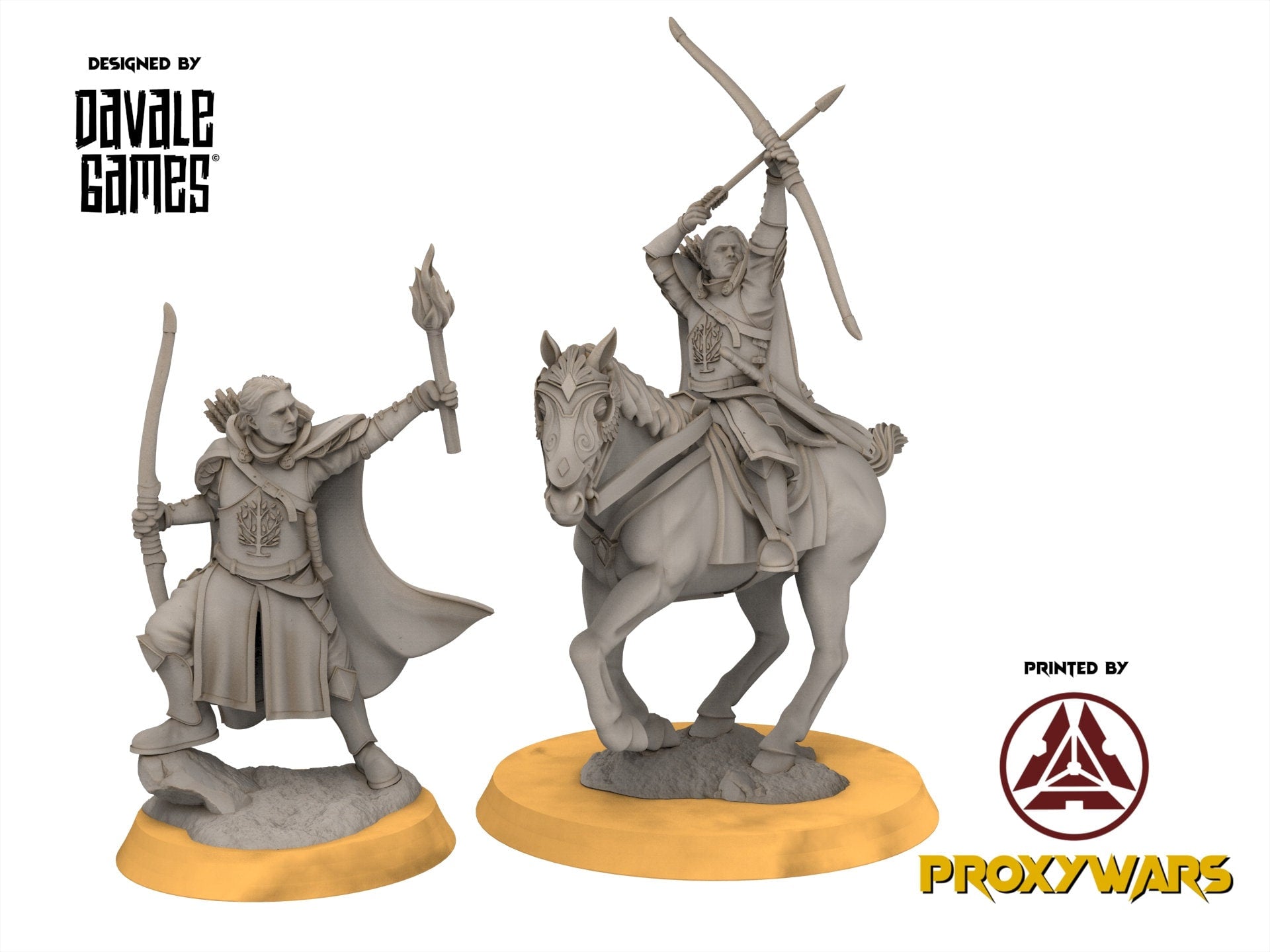 Ornor - x2 Berf Grey Castle Court Captain, Protectors of the Shire, Dune Din, Merbury, Bowmen, Scouts miniatures for wargame D&D, Lotr...