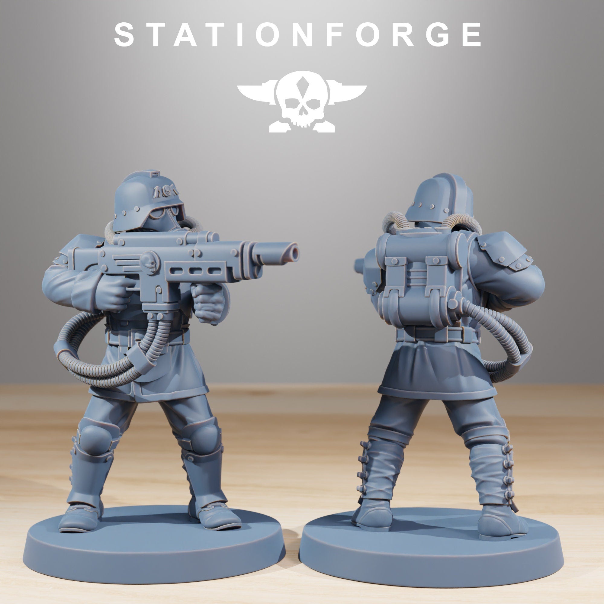 Grimguard - Snipers, mechanized infantry, post apocalyptic empire, usable for tabletop wargame.