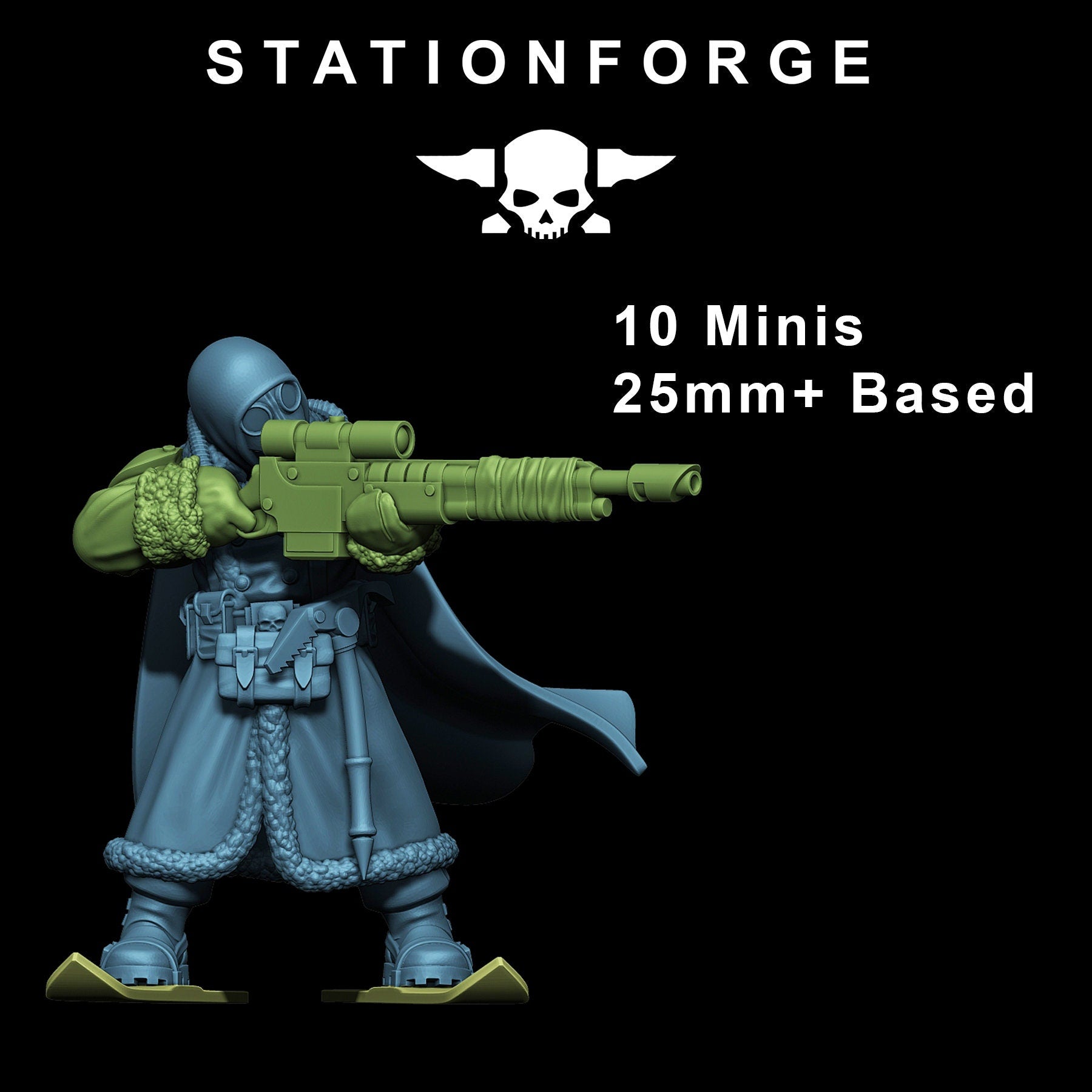 Grimguard - Snipers, mechanized infantry, post apocalyptic empire, usable for tabletop wargame.