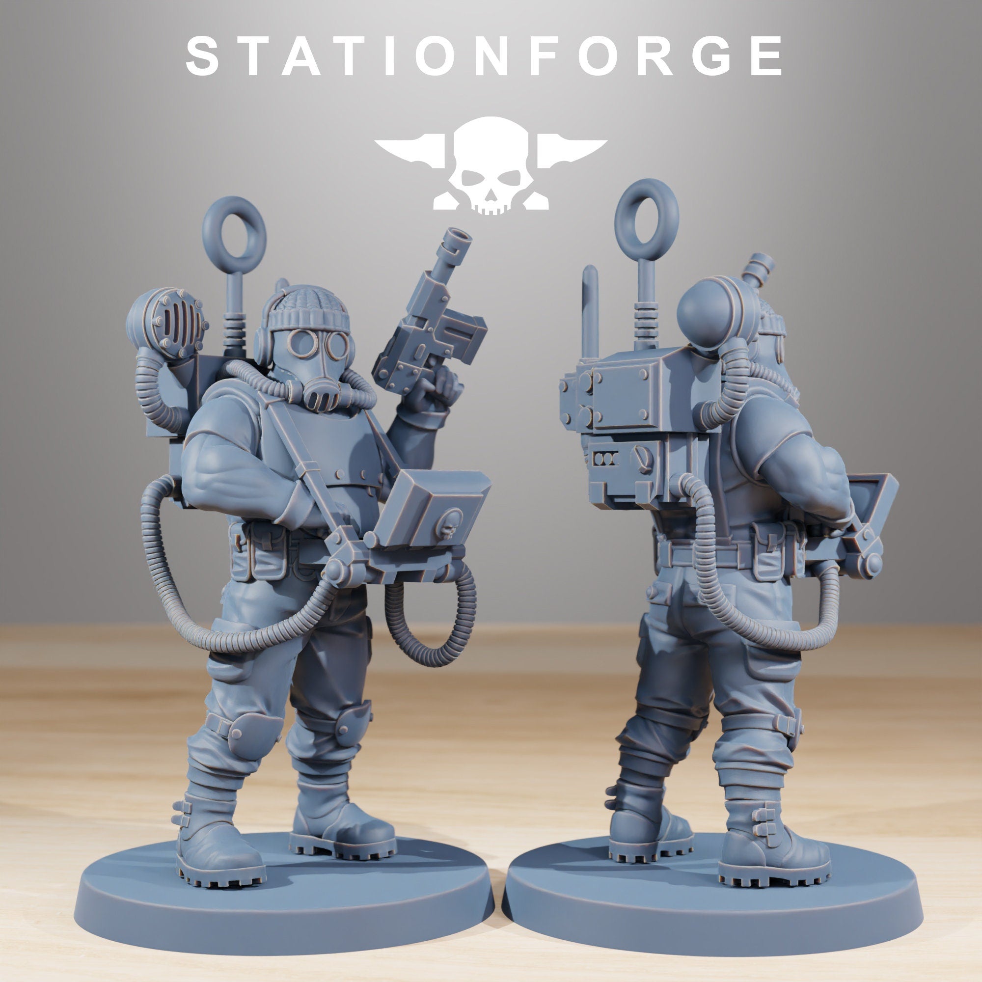 Grimguard - Snipers, mechanized infantry, post apocalyptic empire, usable for tabletop wargame.