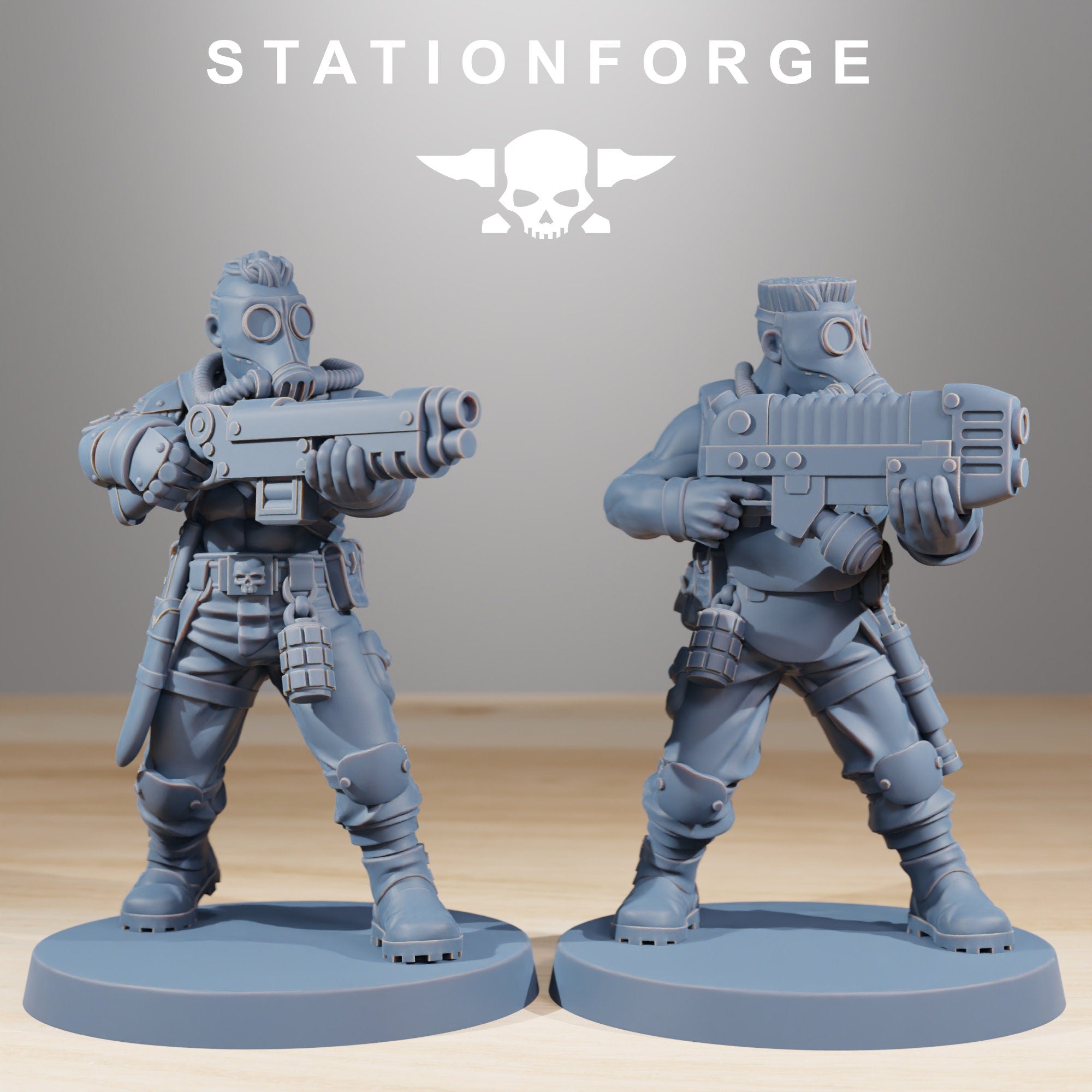 Grimguard - Snipers, mechanized infantry, post apocalyptic empire, usable for tabletop wargame.